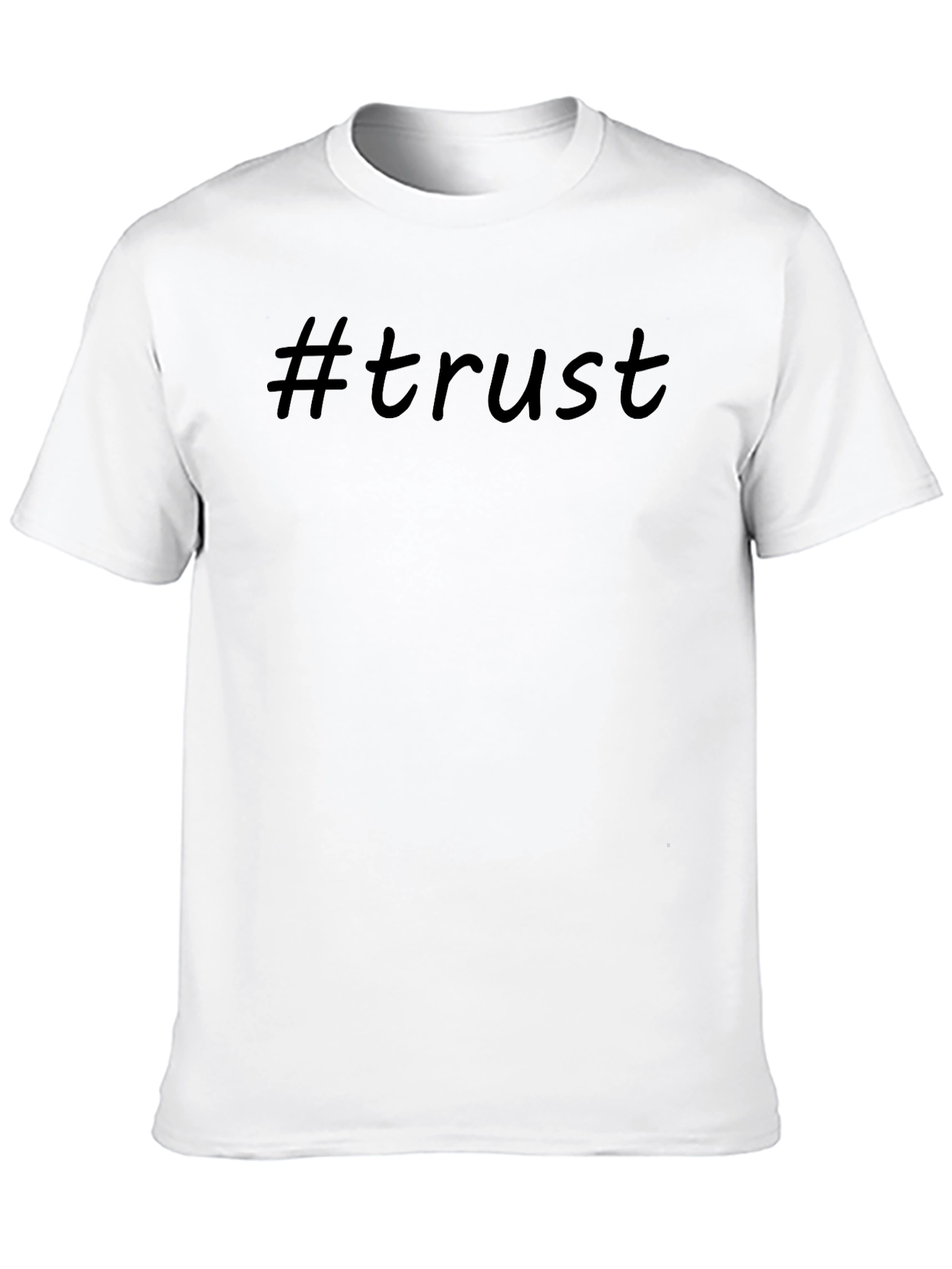 Black Men's Black #trust Graphic T-Shirt view 10
