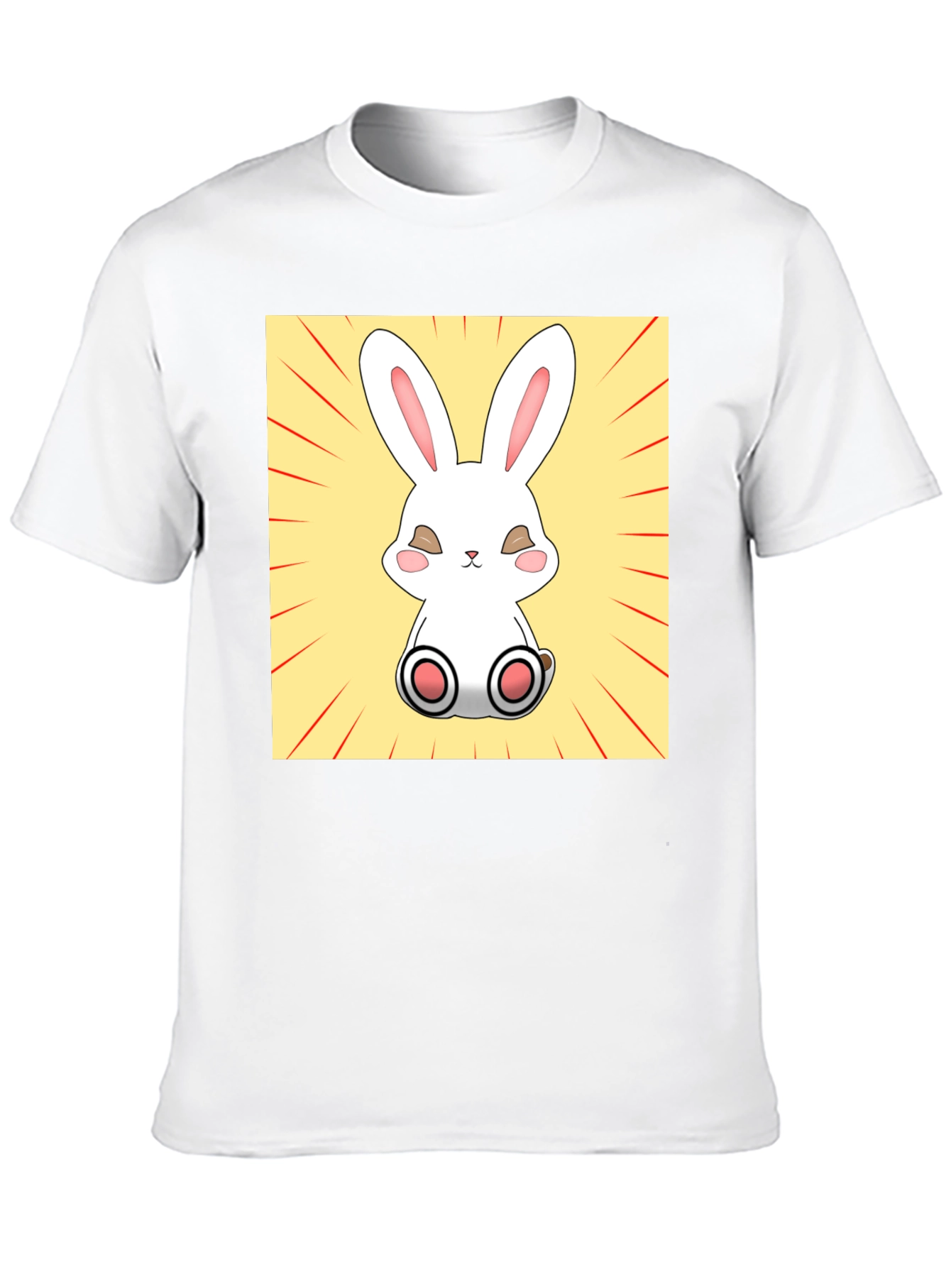 Cute Bunny Graphic Tee - Black Cotton T-Shirt - 10