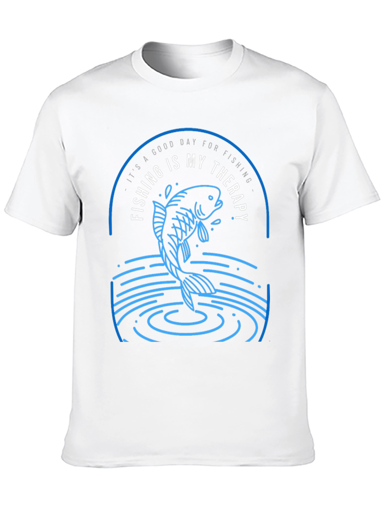 Black Fishing Is My Therapy T-Shirt view 10
