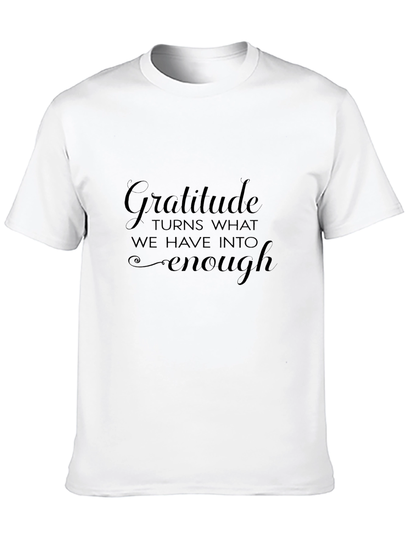 Black Gratitude Graphic Tee - Inspirational Quote Shirt view 10
