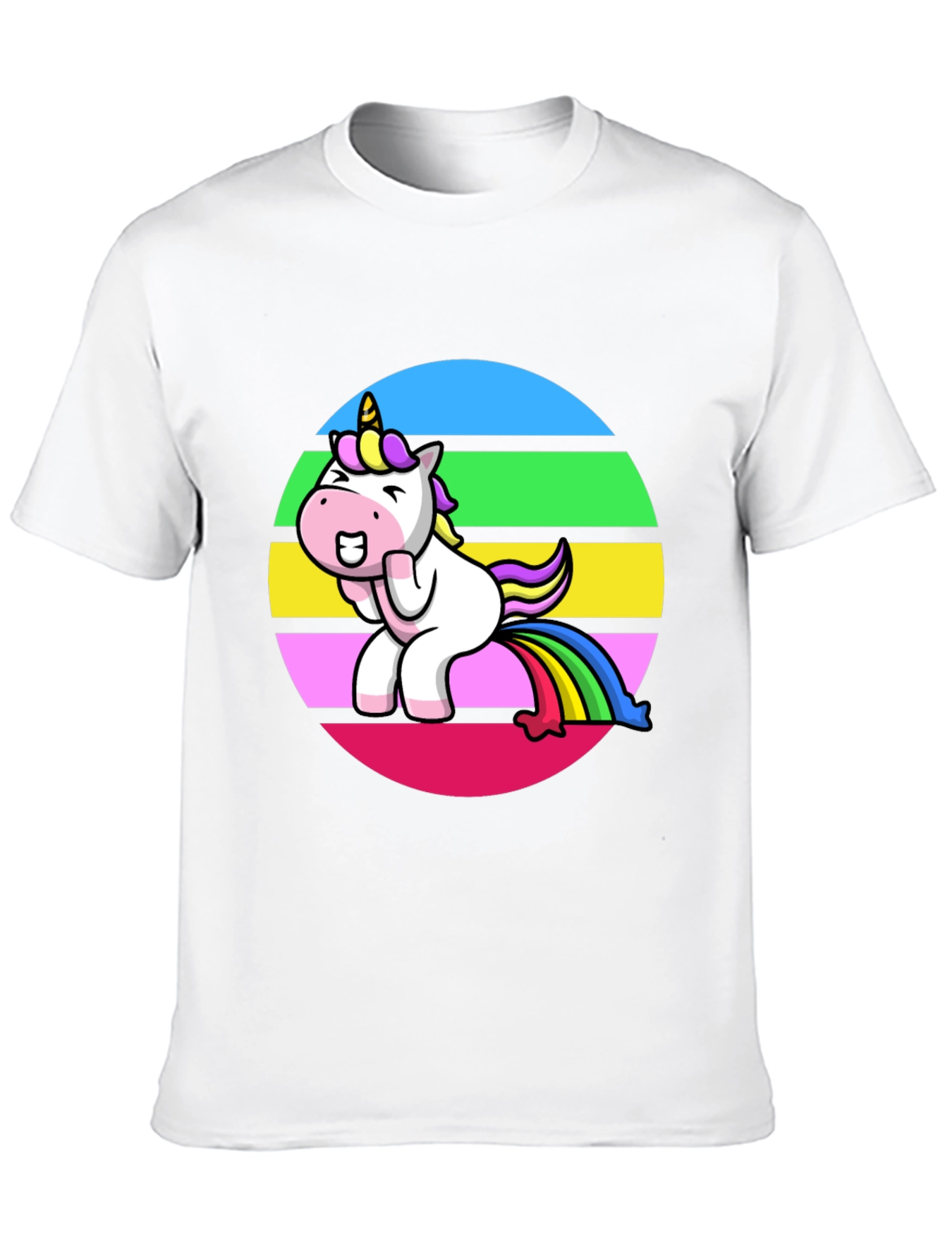 Black Unicorn Rainbow Humor Graphic Tee view 10