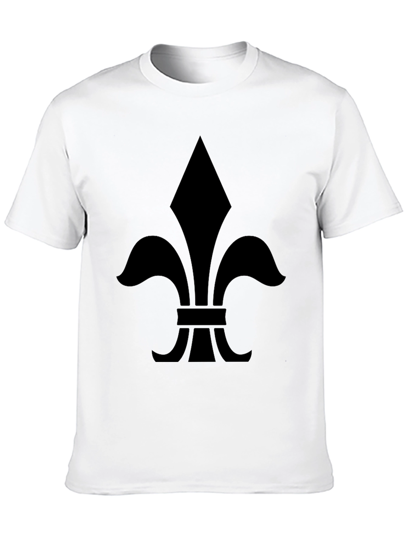 Black Fleur-de-lis Graphic Black T-Shirt view 10