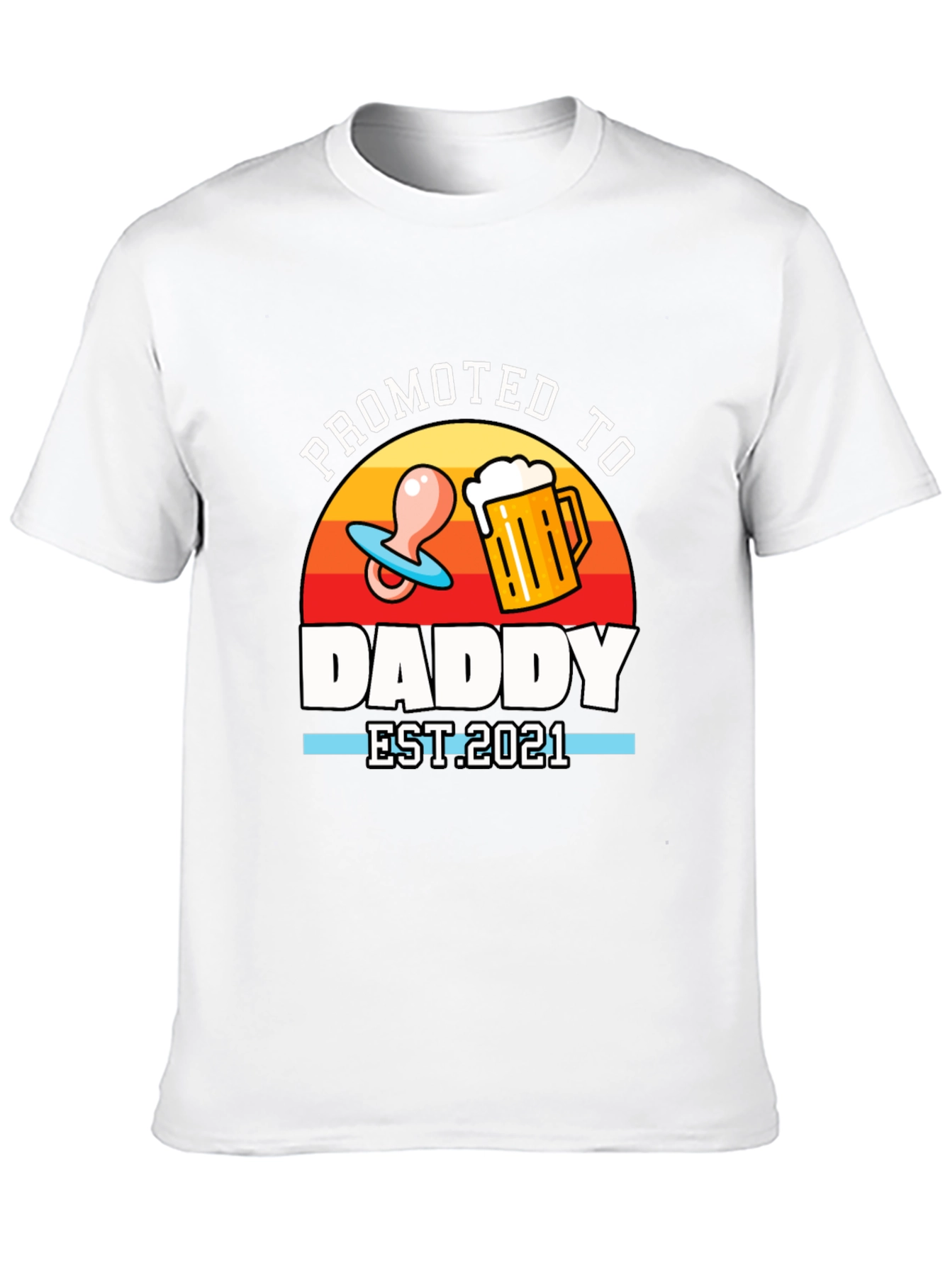 Black Promoted to Daddy EST 2021 T-Shirt view 10