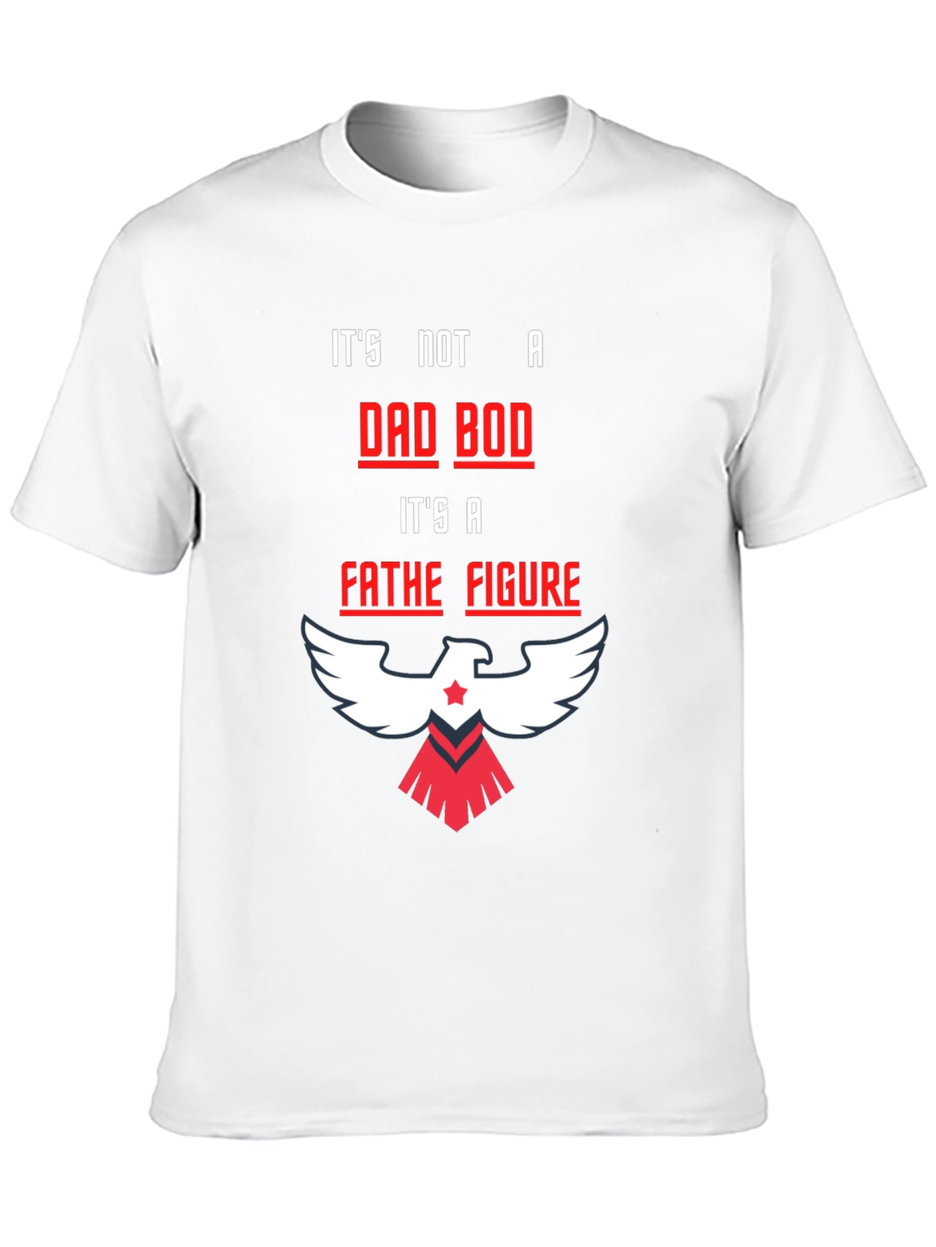 Black Dad Bod Father Figure Graphic T-Shirt - Funny Men's Tee view 10