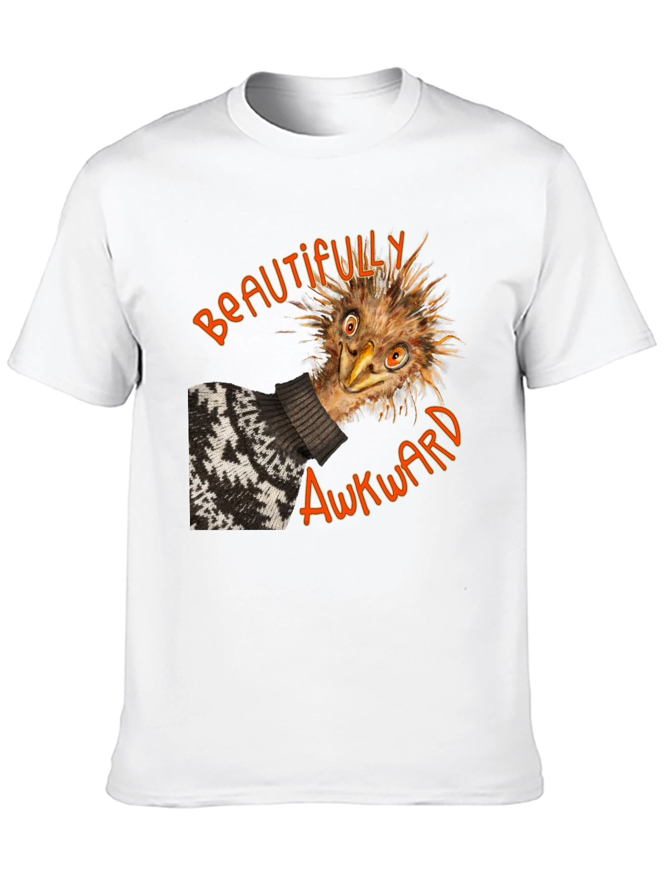 Black Beautifully Awkward Emu Graphic Tee view 10