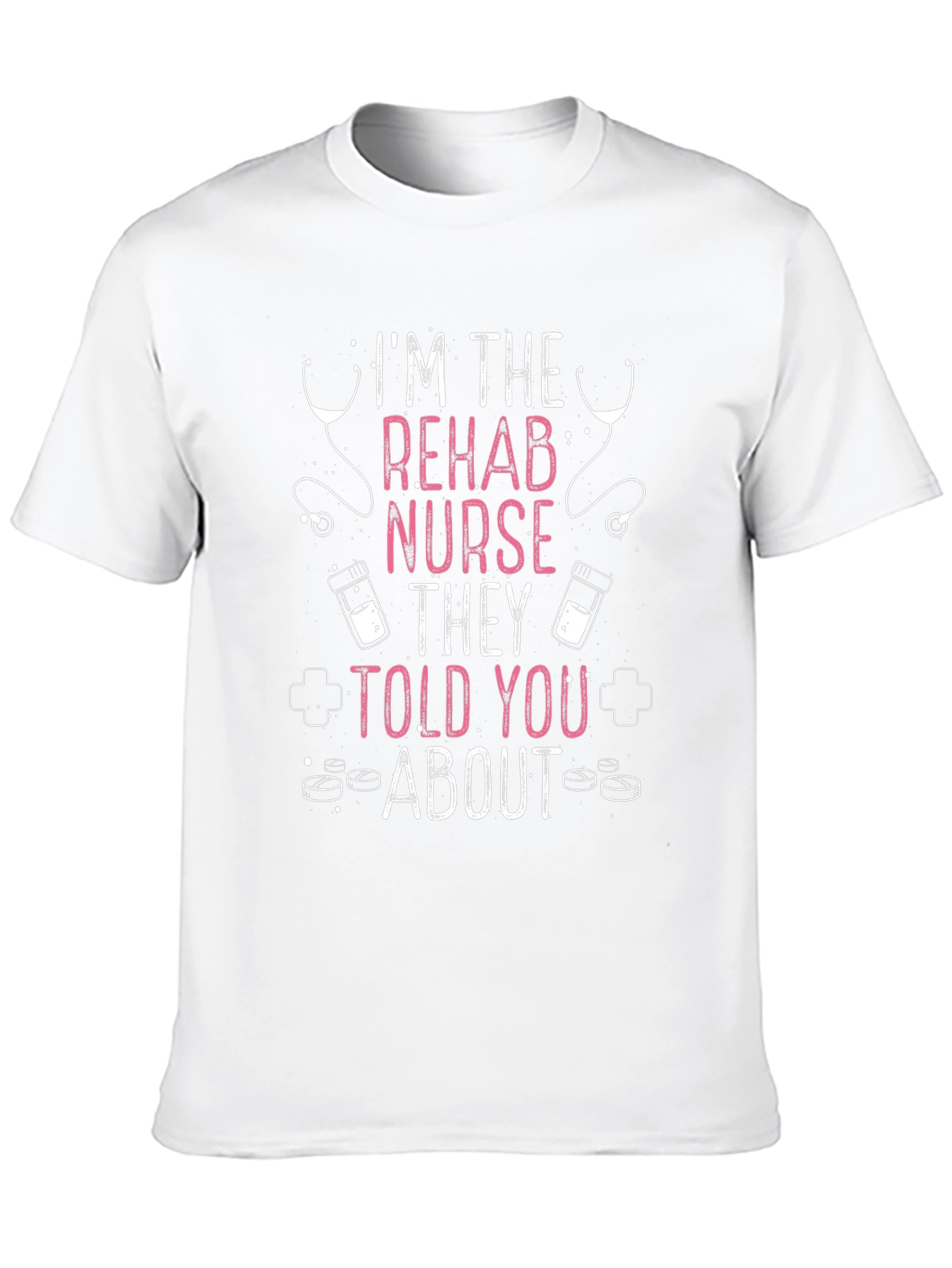 Black Rehab Nurse T-Shirt - Funny Nursing Tee view 10