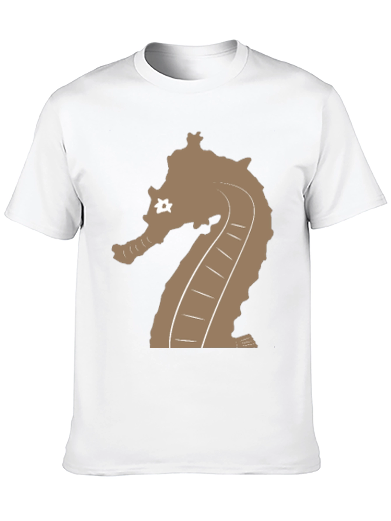 Black Black T-Shirt with Seahorse Graphic view 10