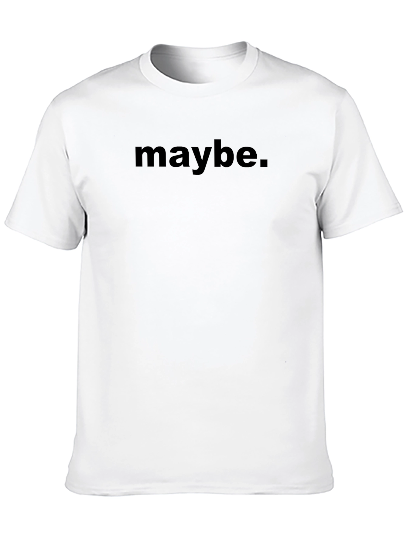 Black Maybe Graphic Tee - Stylish Unisex Crew Neck T-Shirt view 10