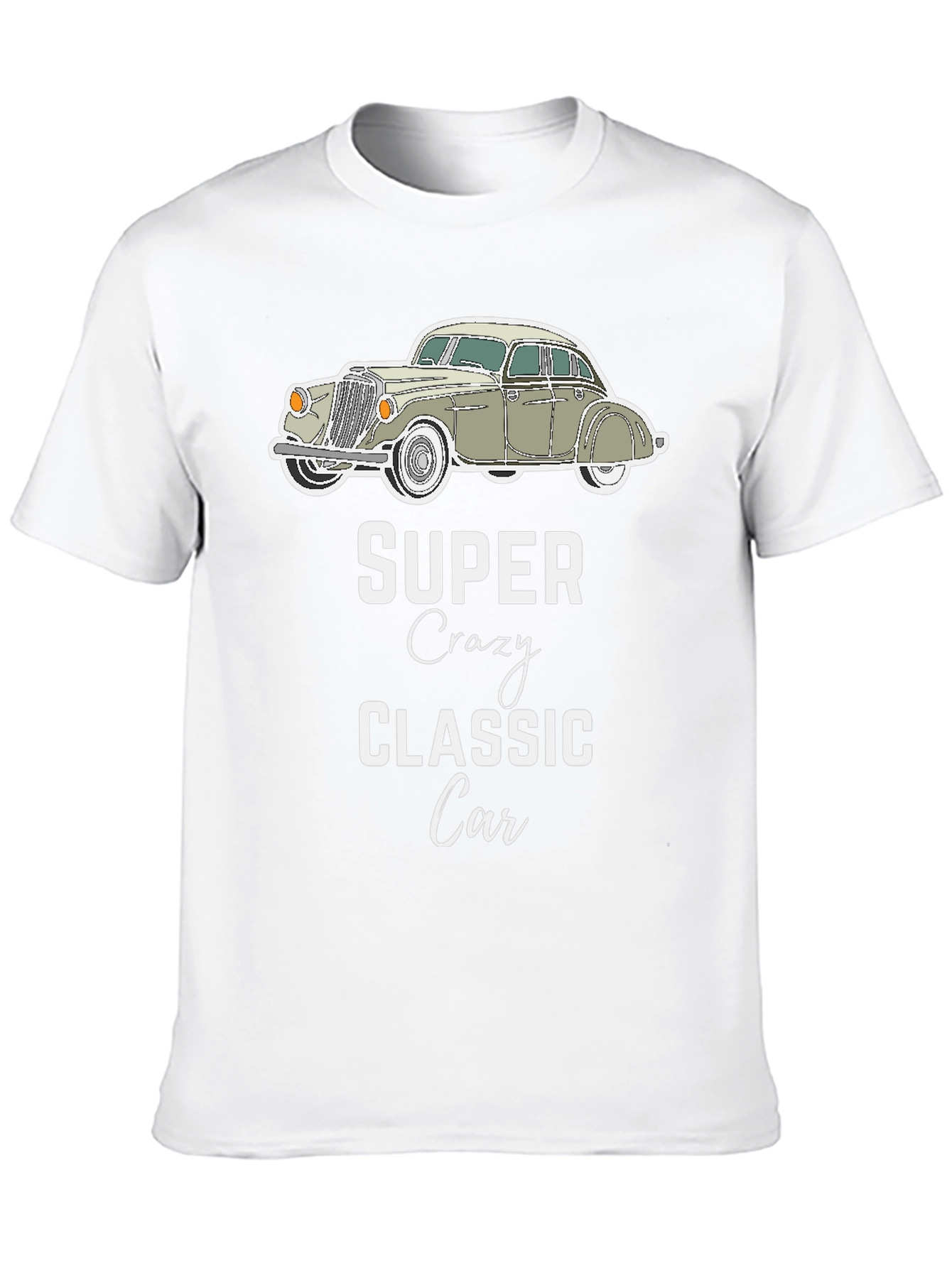 Black Super Crazy Classic Car T-Shirt view 10