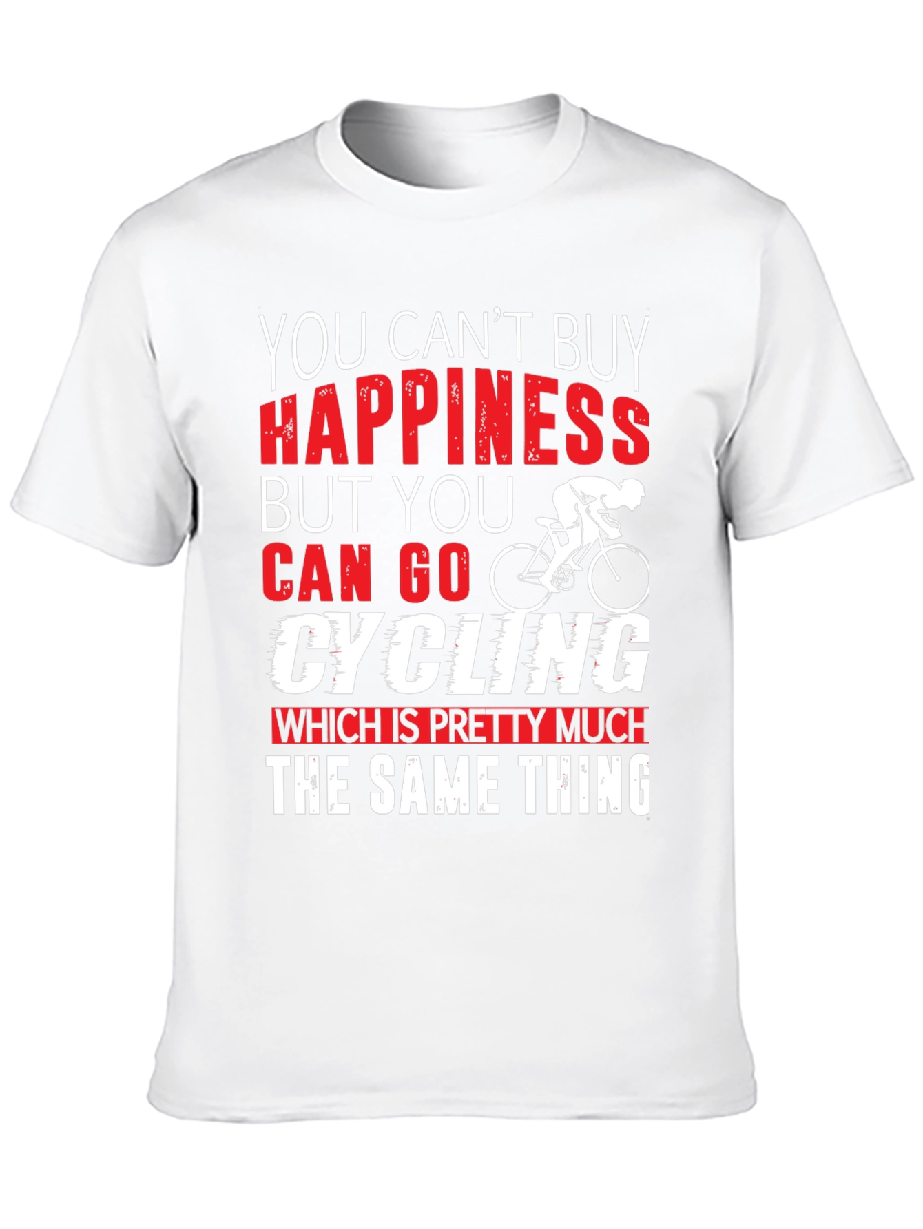 Black Cycling Happiness T-Shirt | Bike Lover Gift view 10