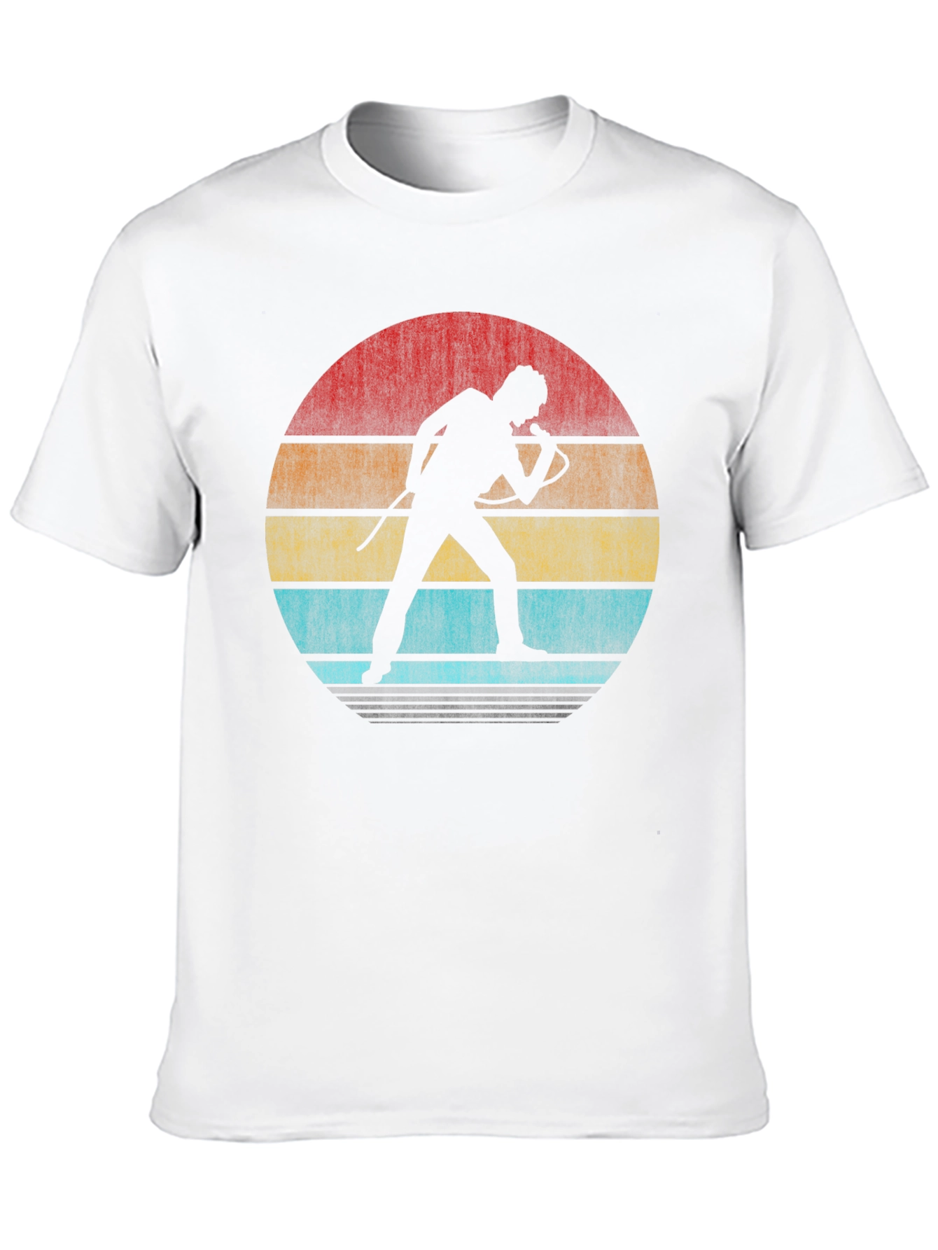 Black Retro Singer Silhouette Graphic T-Shirt view 10