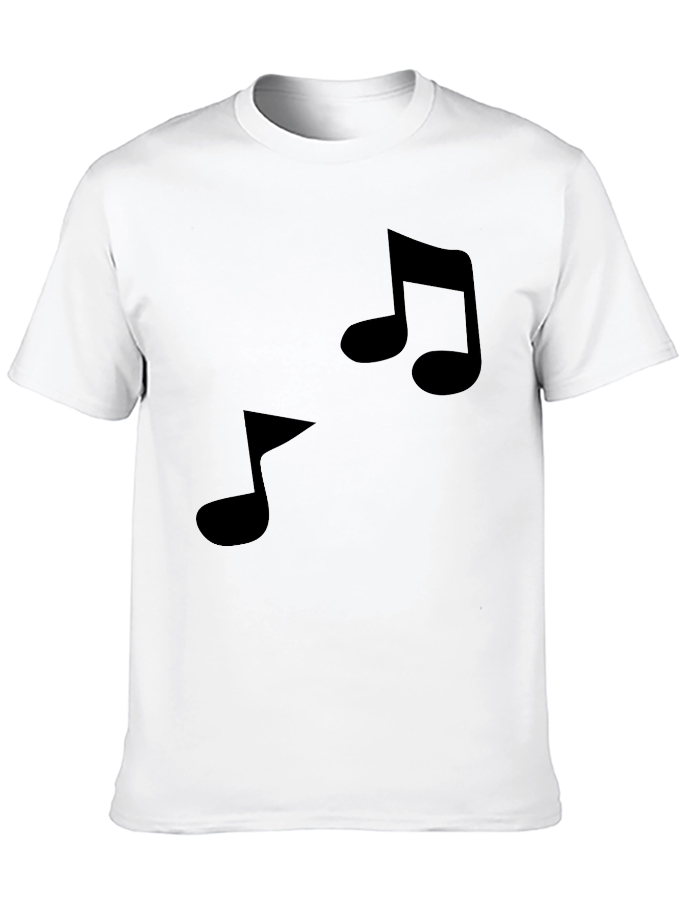 Black Musical Note Graphic Tee - Black Cotton Comfort view 10