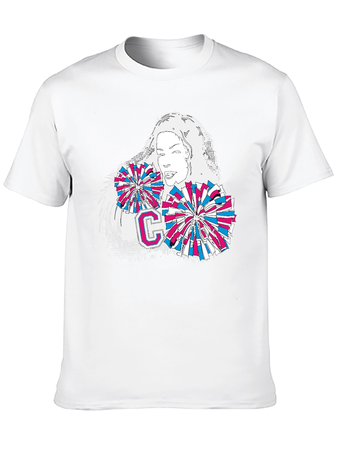 Black Cheerleader Graphic T-Shirt - Stylish Cotton Tee view 10