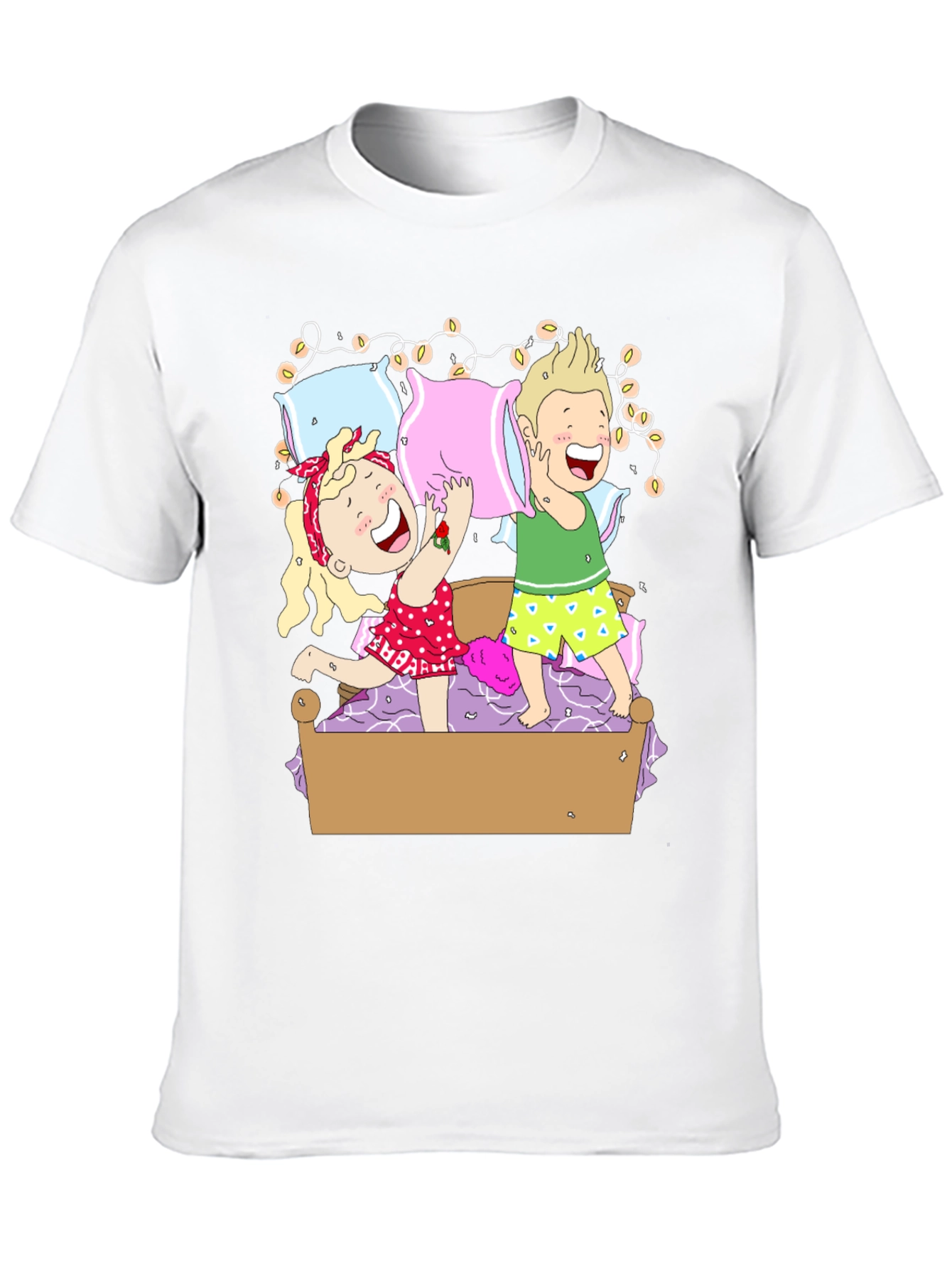 Black Pillow Fight T-Shirt view 10