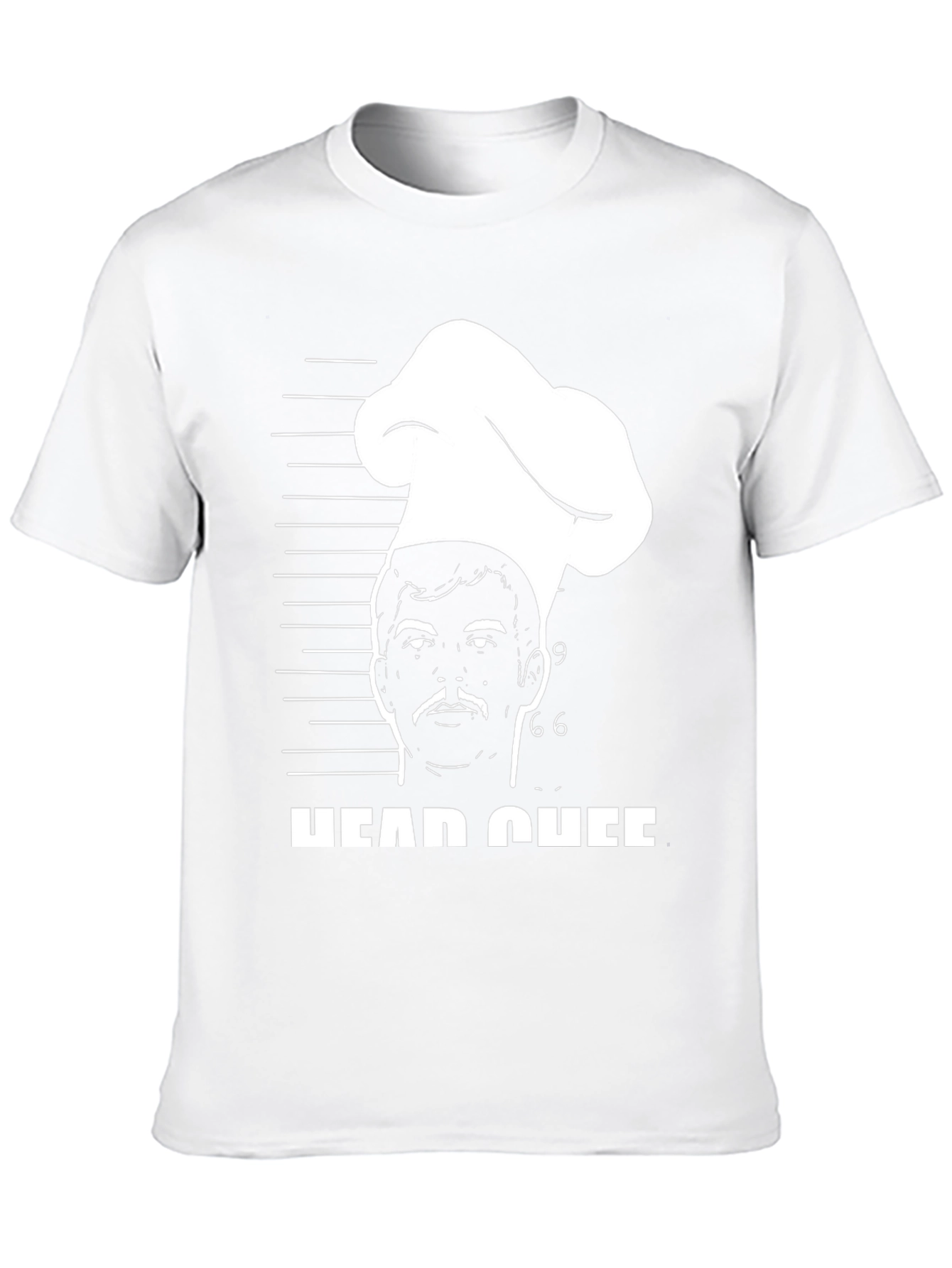 Black Head Chef Mugshot T-Shirt - Culinary Humor Tee view 10