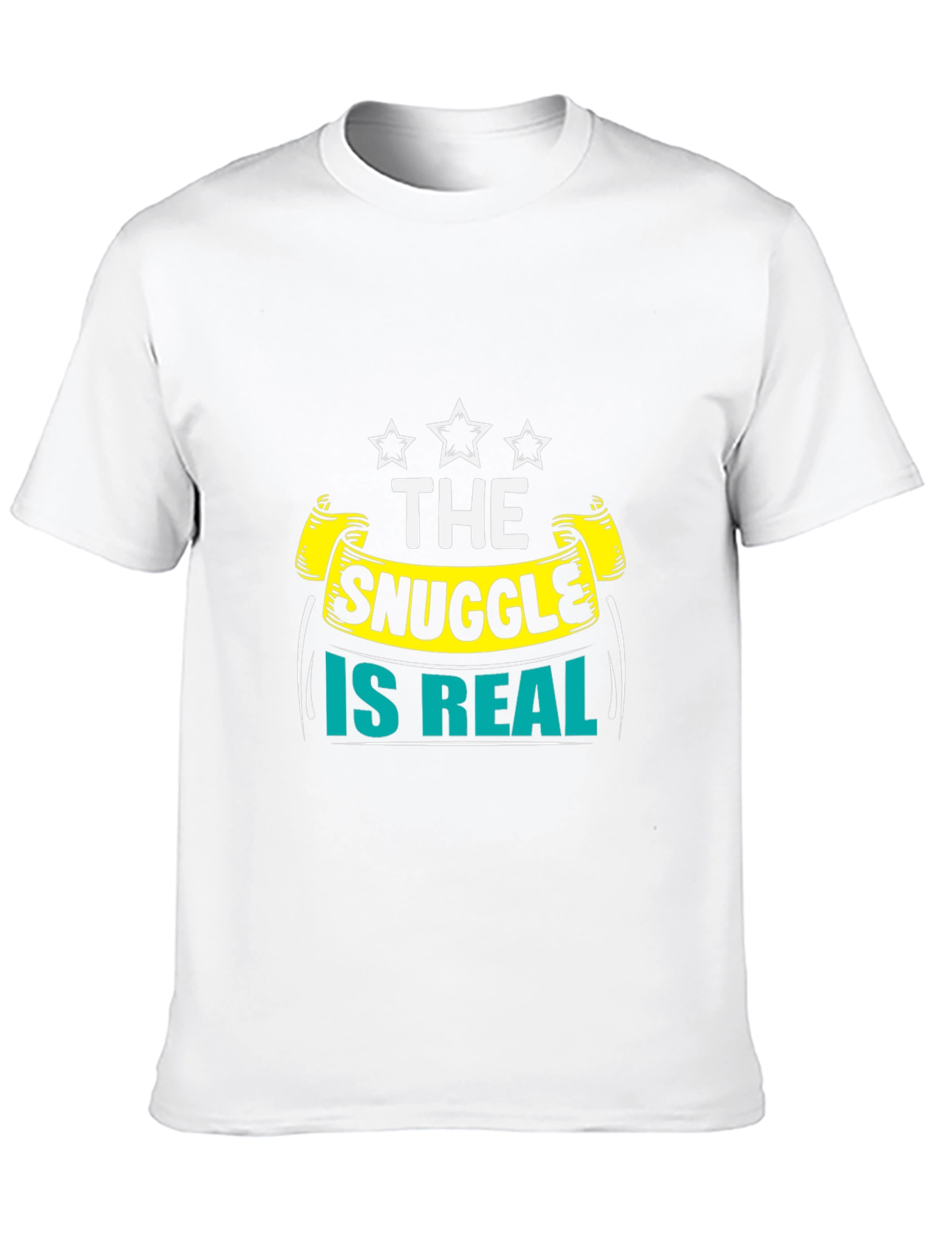 Black The Snuggle is Real Graphic T-Shirt view 10