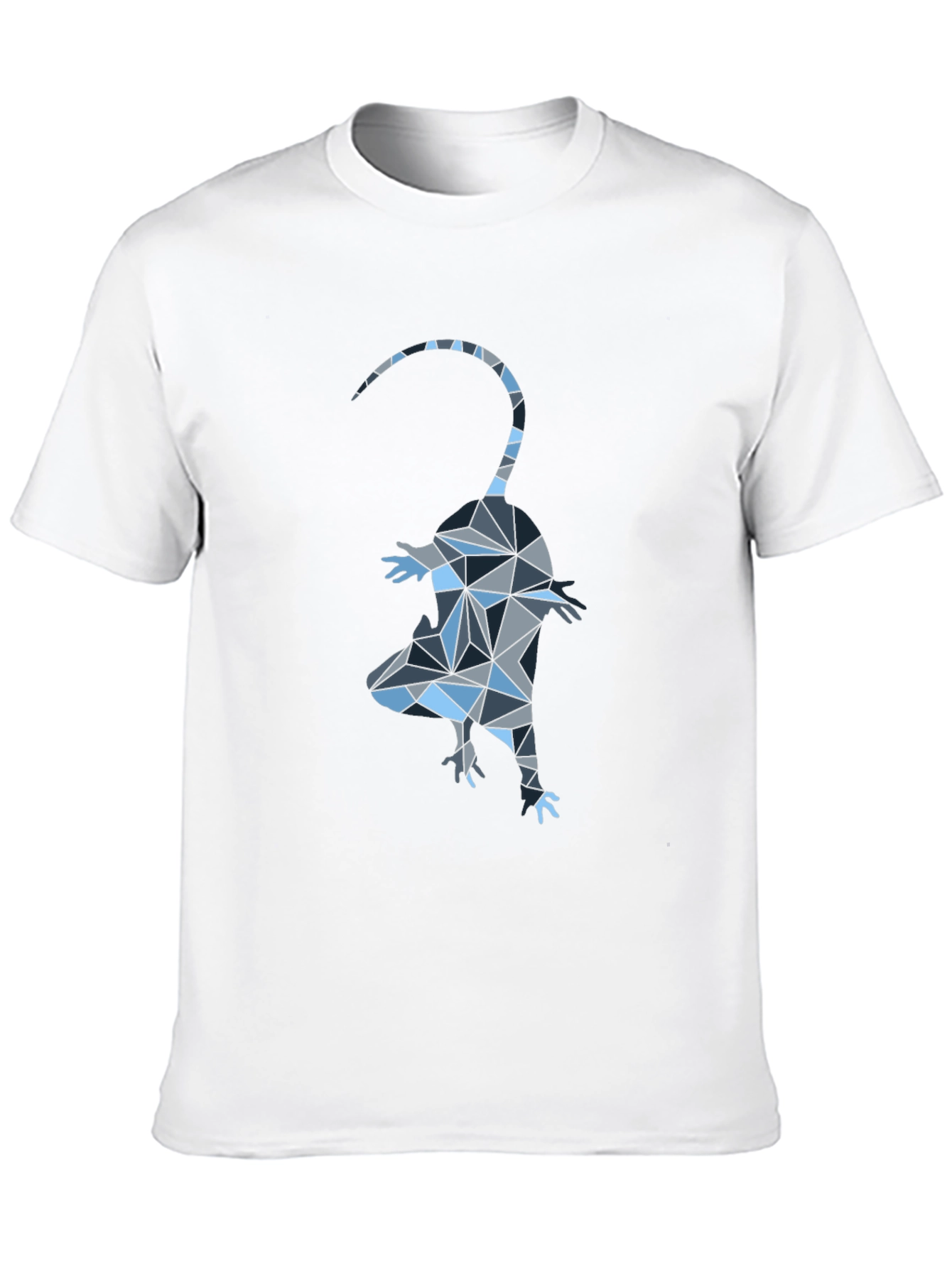 Black Geometric Opossum Graphic Tee - Black view 10