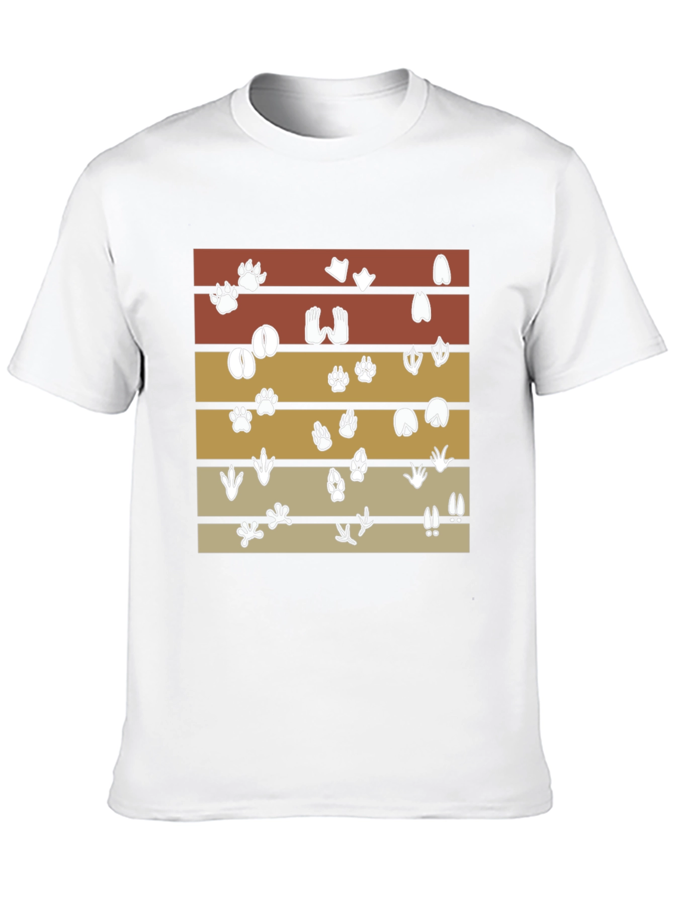 Black Animal Tracks Retro T-Shirt view 10