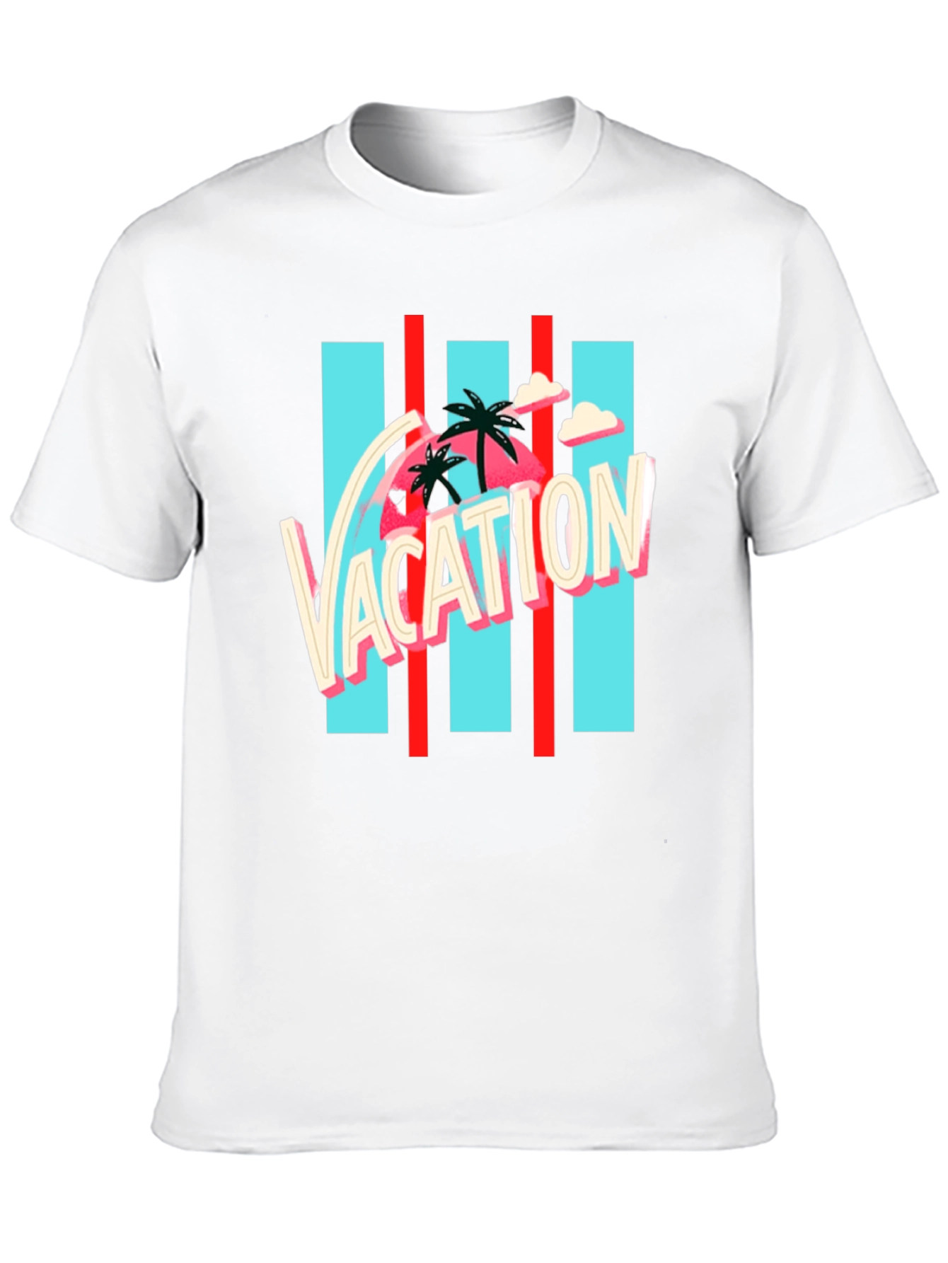Vacation Graphic Tee - Retro Palm Design - 10