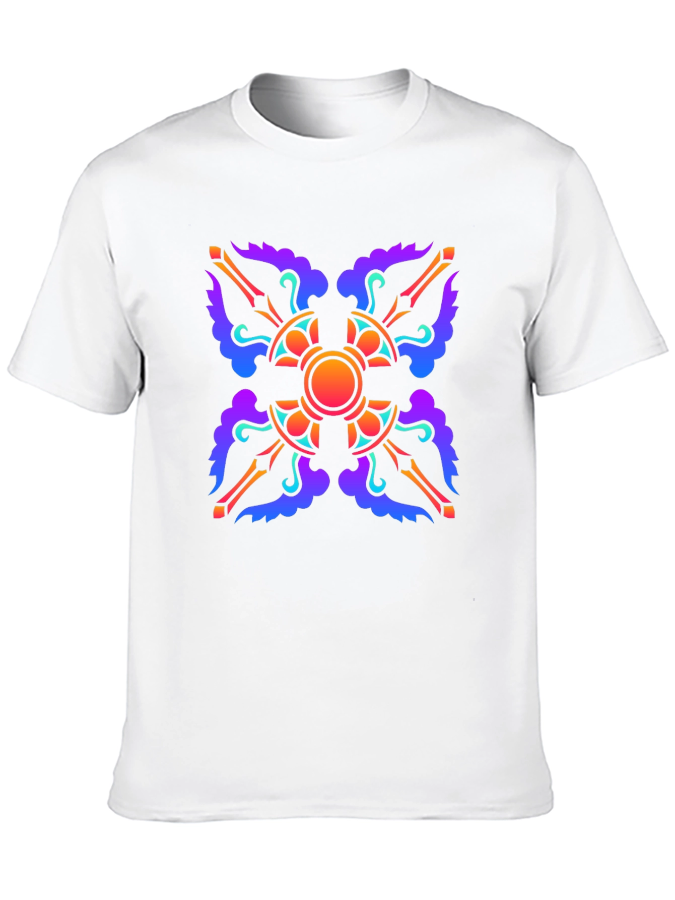 Black Vajra Graphic Tee - Bold Colorful Design on Black view 10