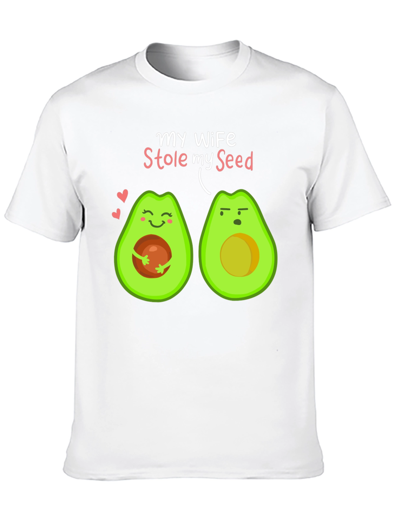 Black Funny Avocado Couple T-Shirt - My Wife Stole My Seed view 10