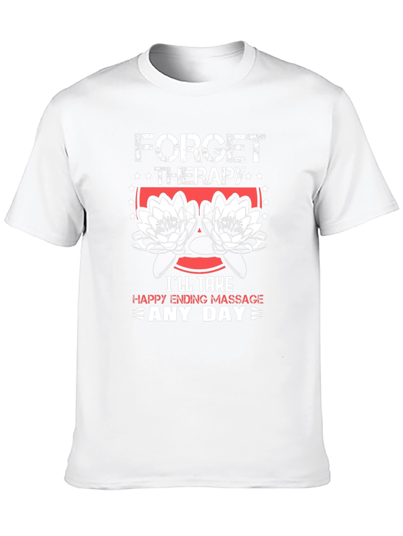 Black Forget Therapy Funny Massage Graphic T-Shirt view 10