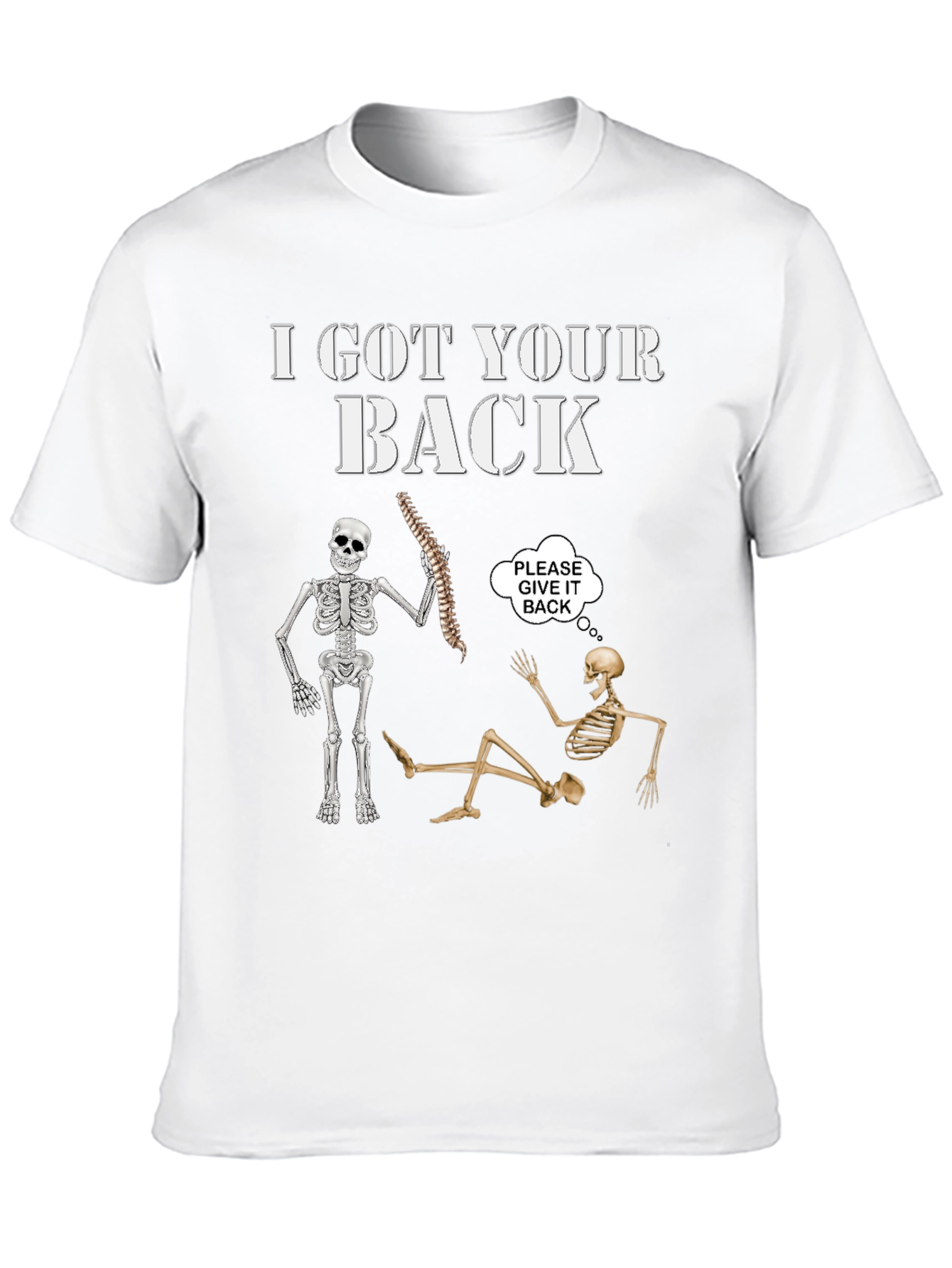 Black I Got Your Back Skeleton Graphic Tee view 10