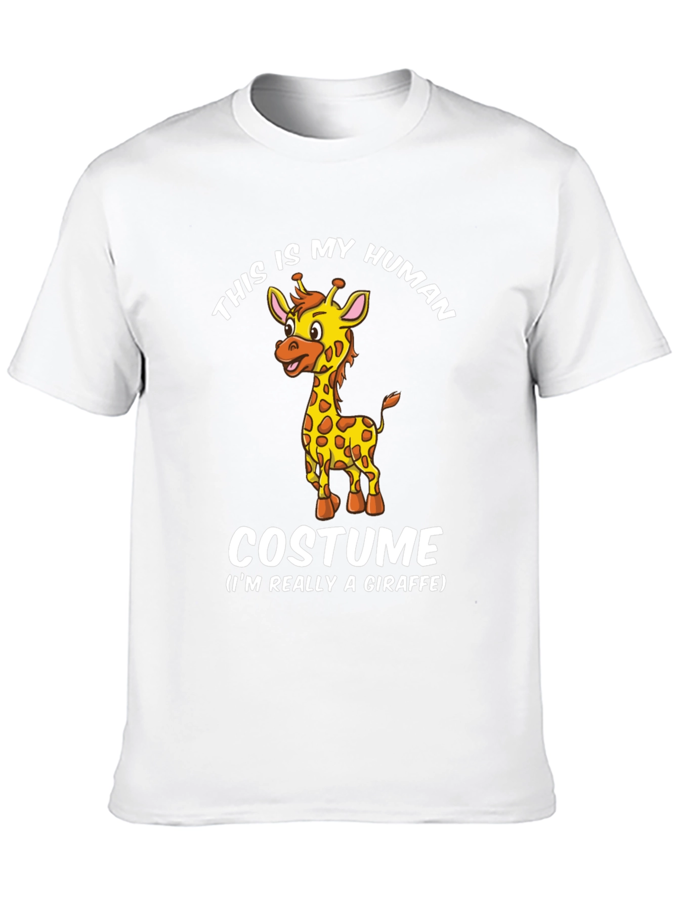 Black Giraffe Costume T-Shirt - Funny Animal Tee view 10