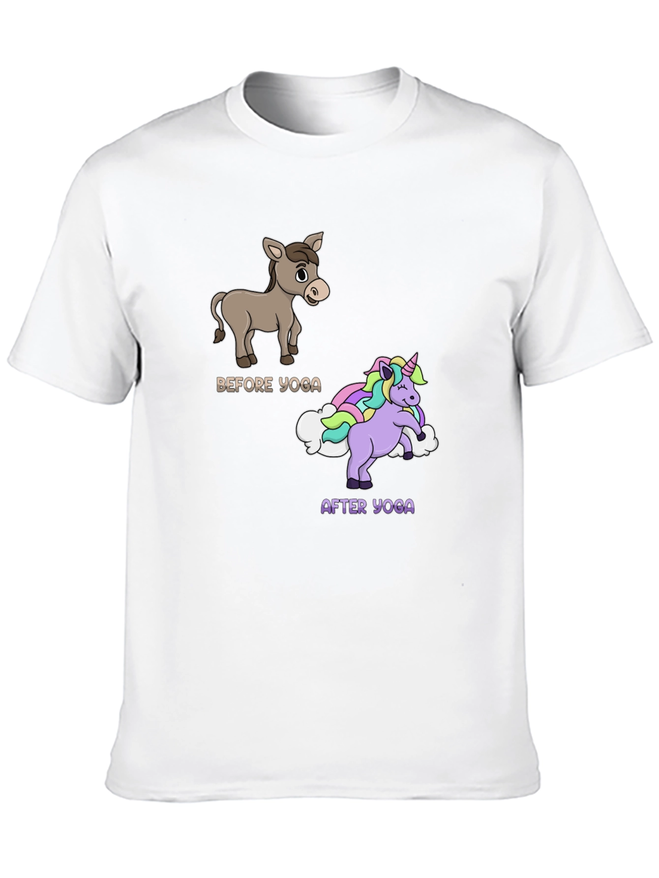 Black Yoga Donkey to Unicorn T-Shirt view 10