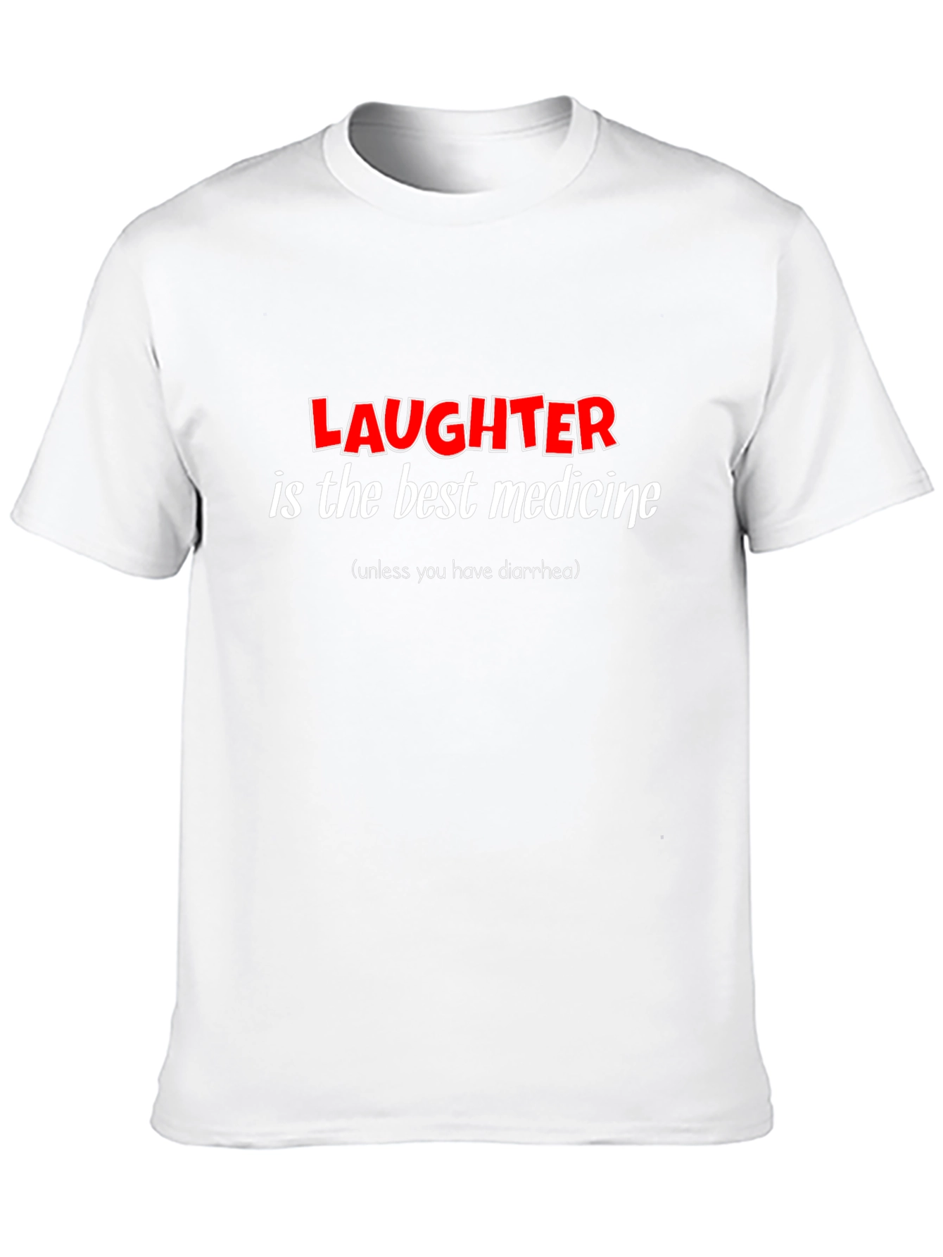 Black Humorous "Laughter is the Best Medicine" T-Shirt view 10