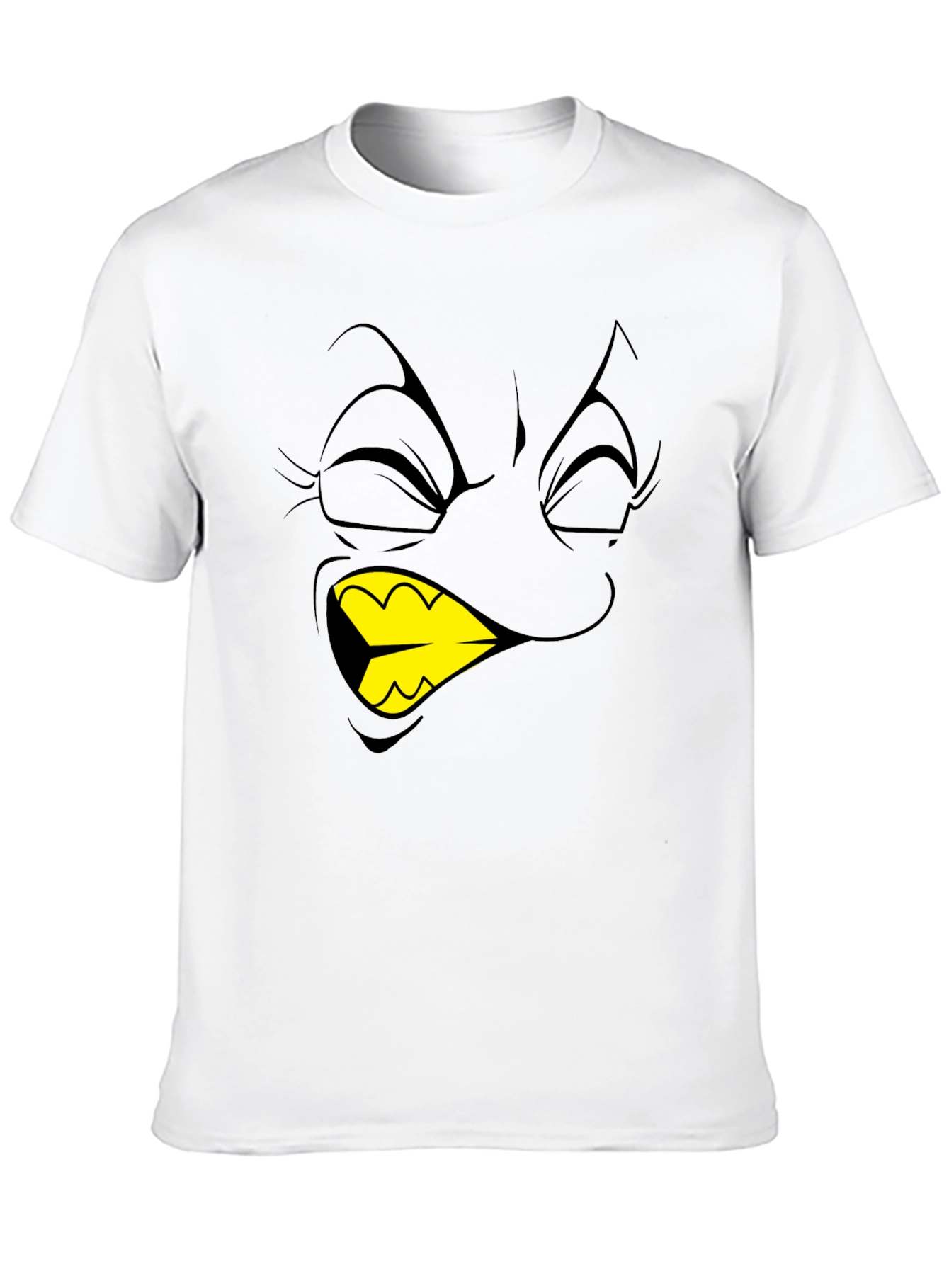 Black Cartoon Face Graphic T-Shirt - Black view 10