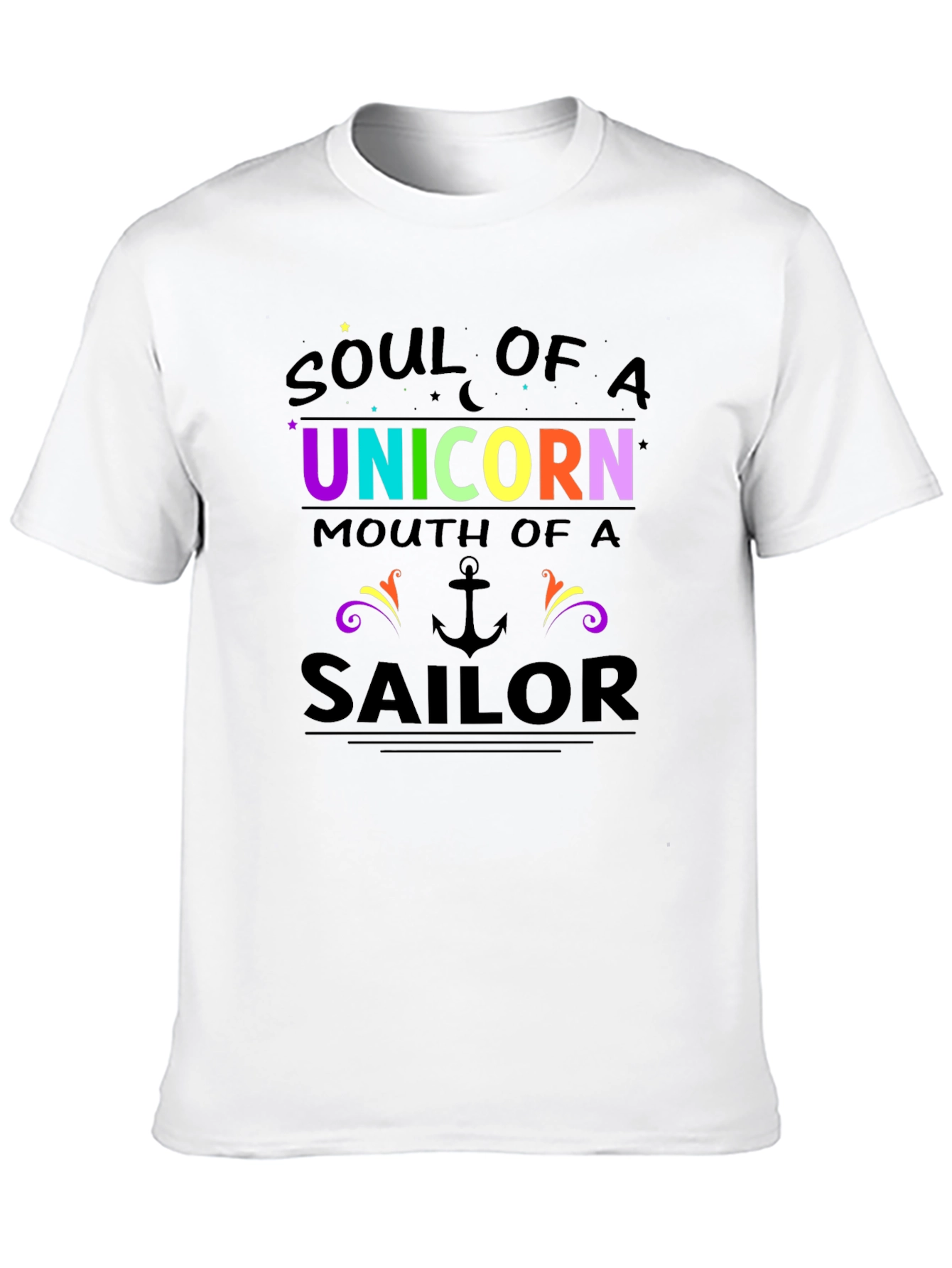 Black Soul of a Unicorn Sailor Graphic Tee view 10