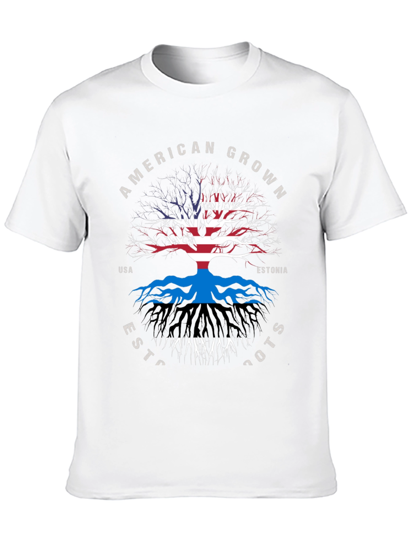 Black American Grown Estonia Roots Graphic Tee view 10