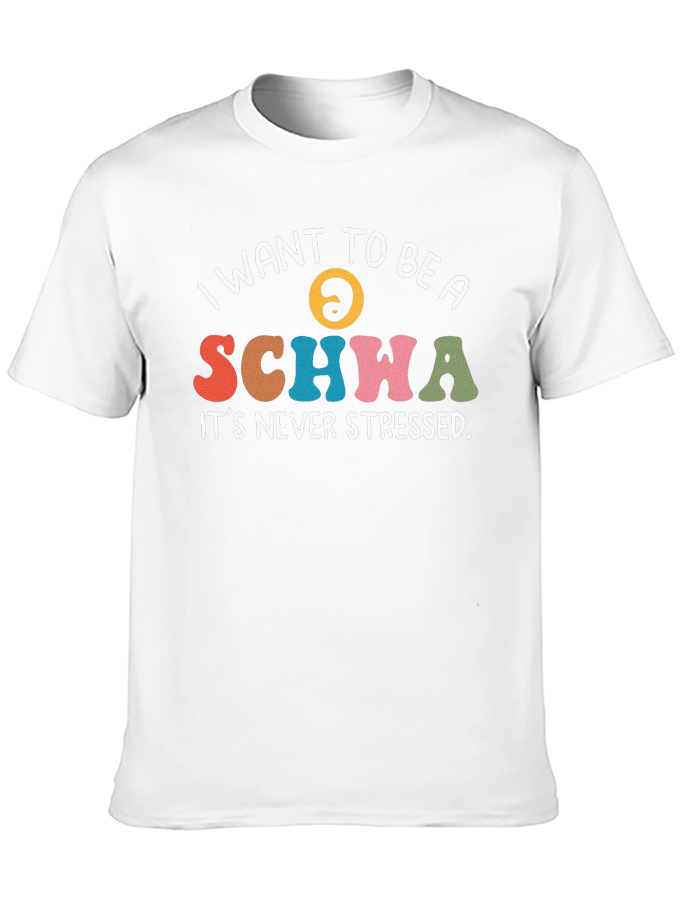 Black I Want To Be a Schwa Black T-Shirt view 10