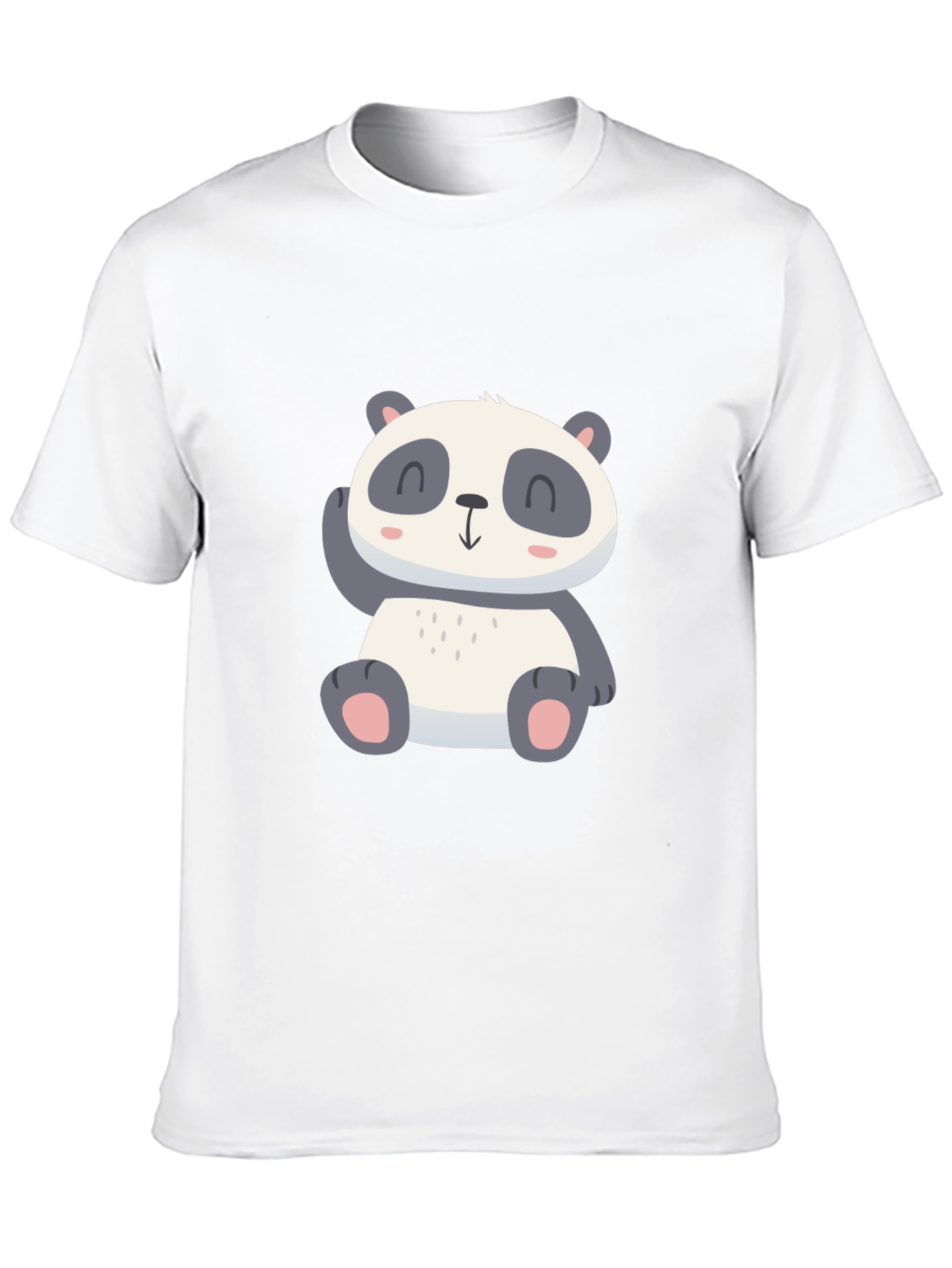 Black Cute Panda Graphic Tee - Soft Cotton Blend view 10