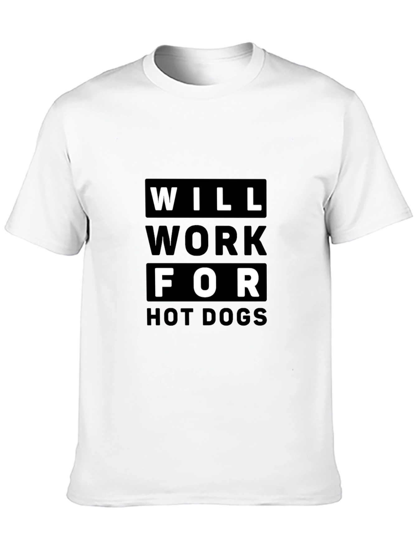 Black Will Work For Hot Dogs Graphic T-Shirt view 10