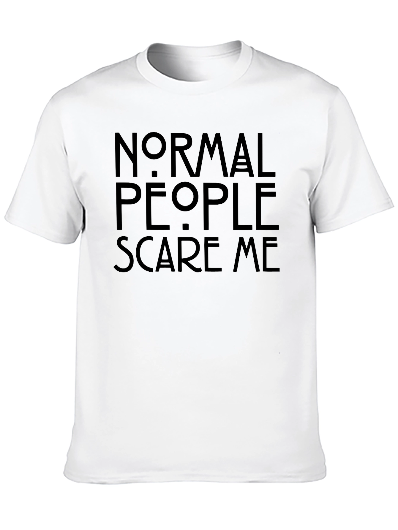 Black Normal People Scare Me Graphic Tee - Black view 10