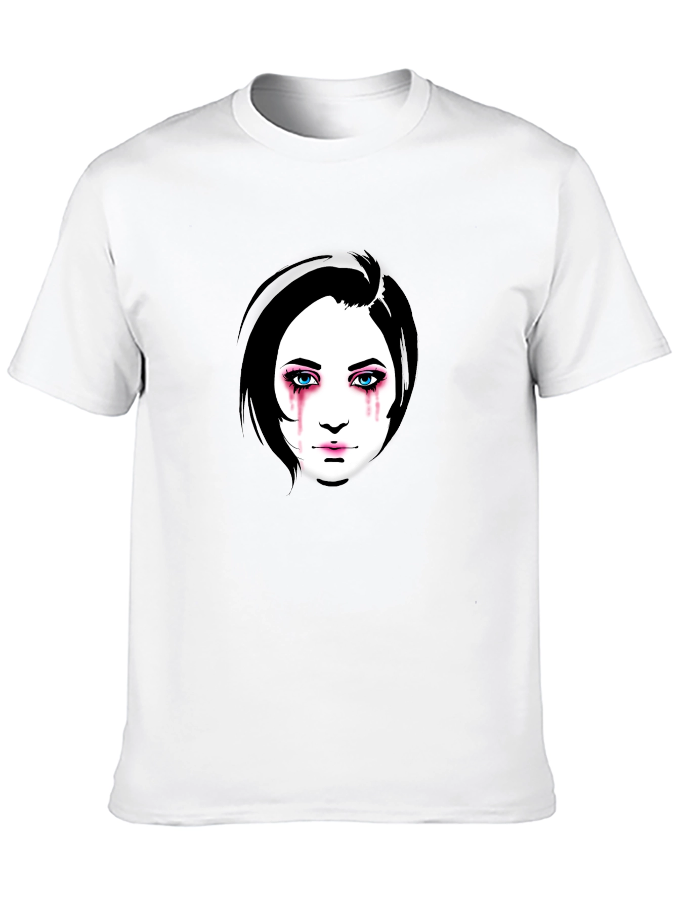 Black Emotional Portrait Graphic Black T-Shirt view 10