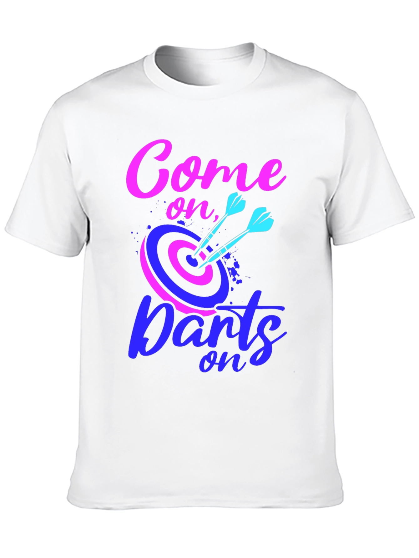 Black Come On Darts Graphic T-Shirt view 10