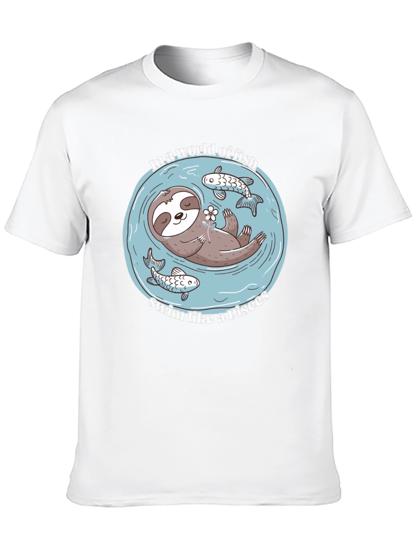 Black Sloth Pisces T-Shirt - In a World of Fish view 10