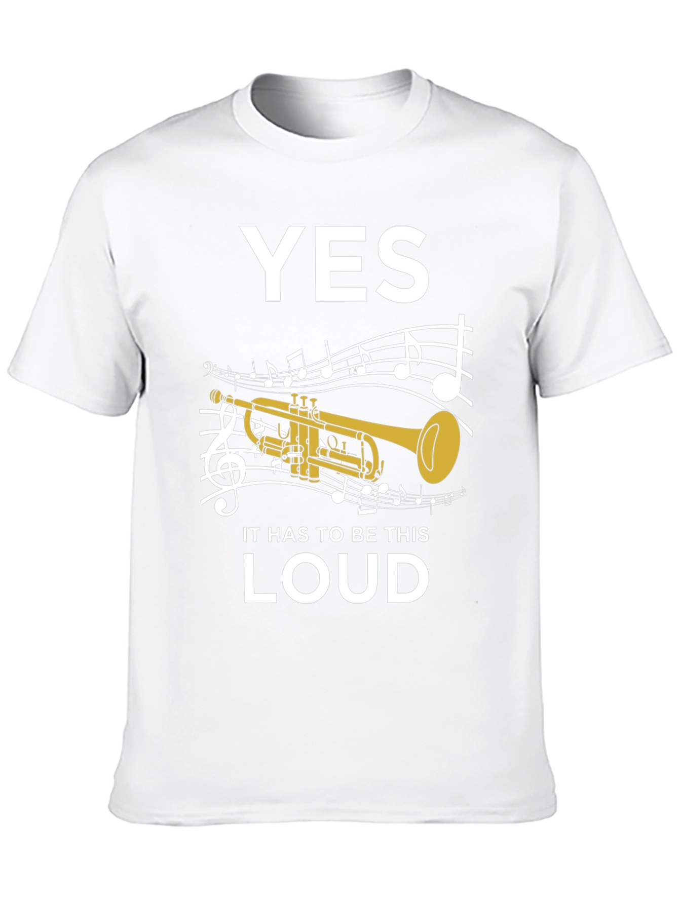 Black Funny Trumpet Musician Loud Music T-Shirt view 10