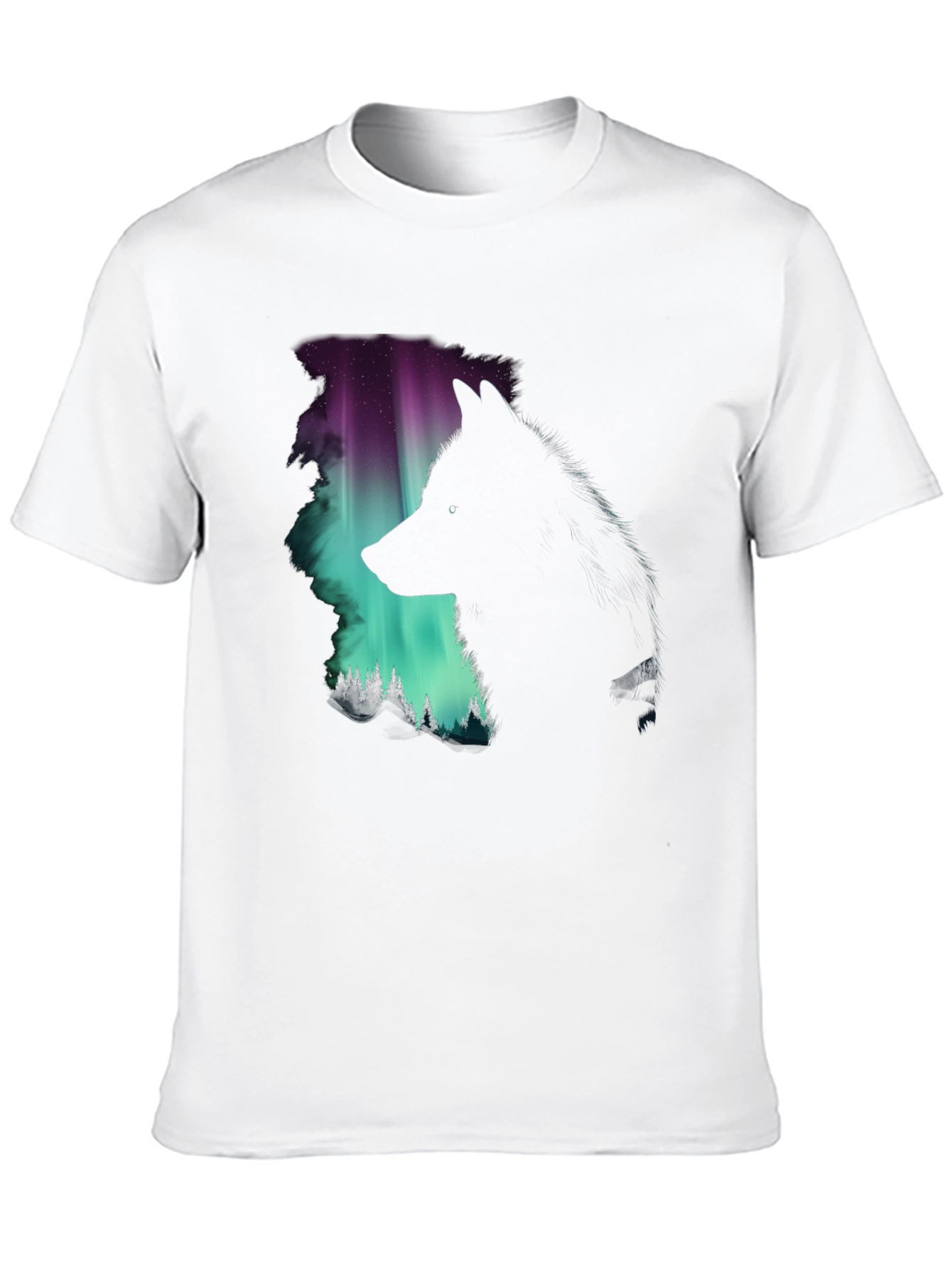 Wolf Aurora Graphic Tee - Nature's Embrace - 10
