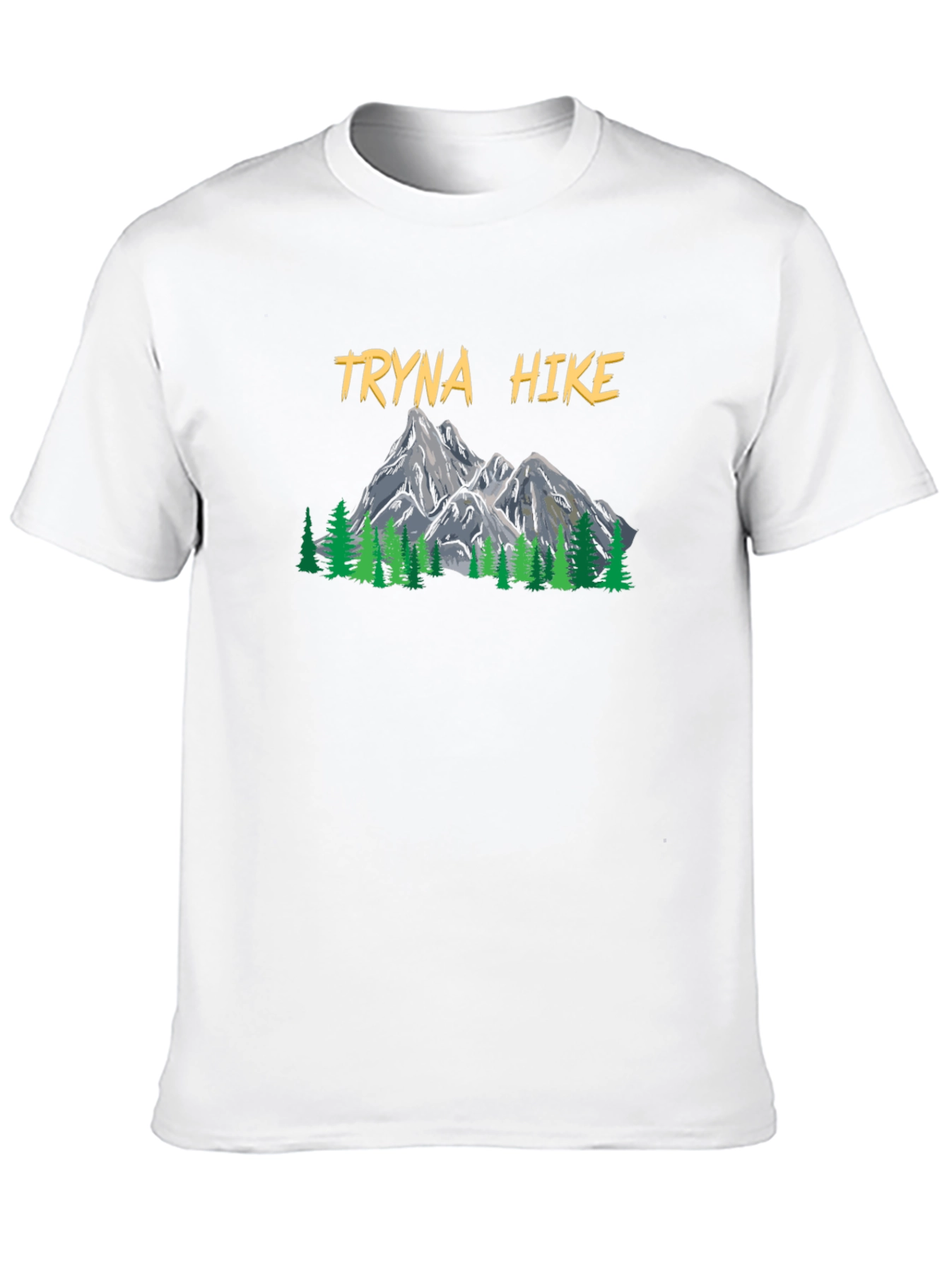 Black Tryna Hike Graphic T-Shirt - Outdoor Adventure Tee view 10