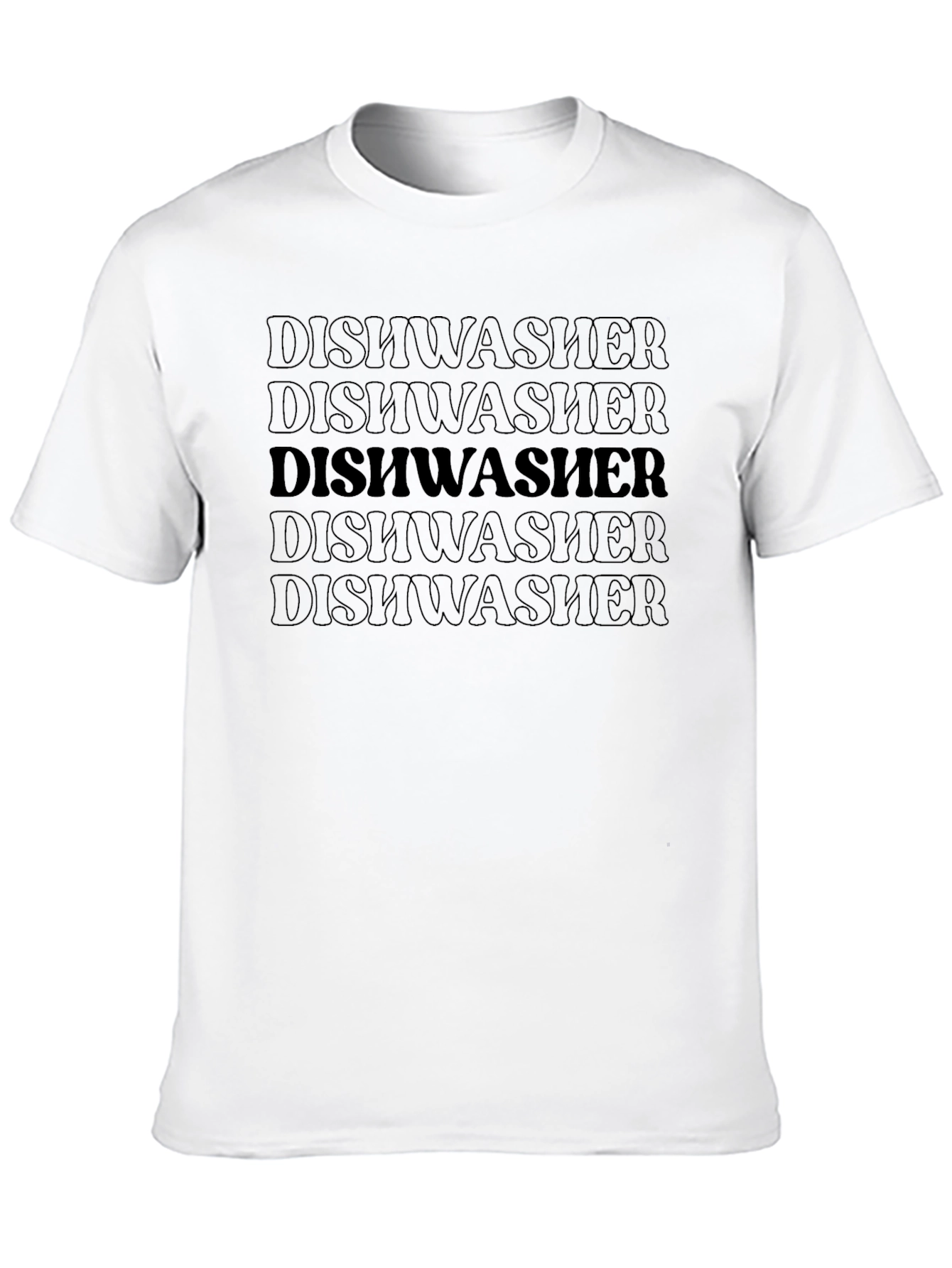 Black Dishwasher T-Shirt - Bold Graphic Tee view 10