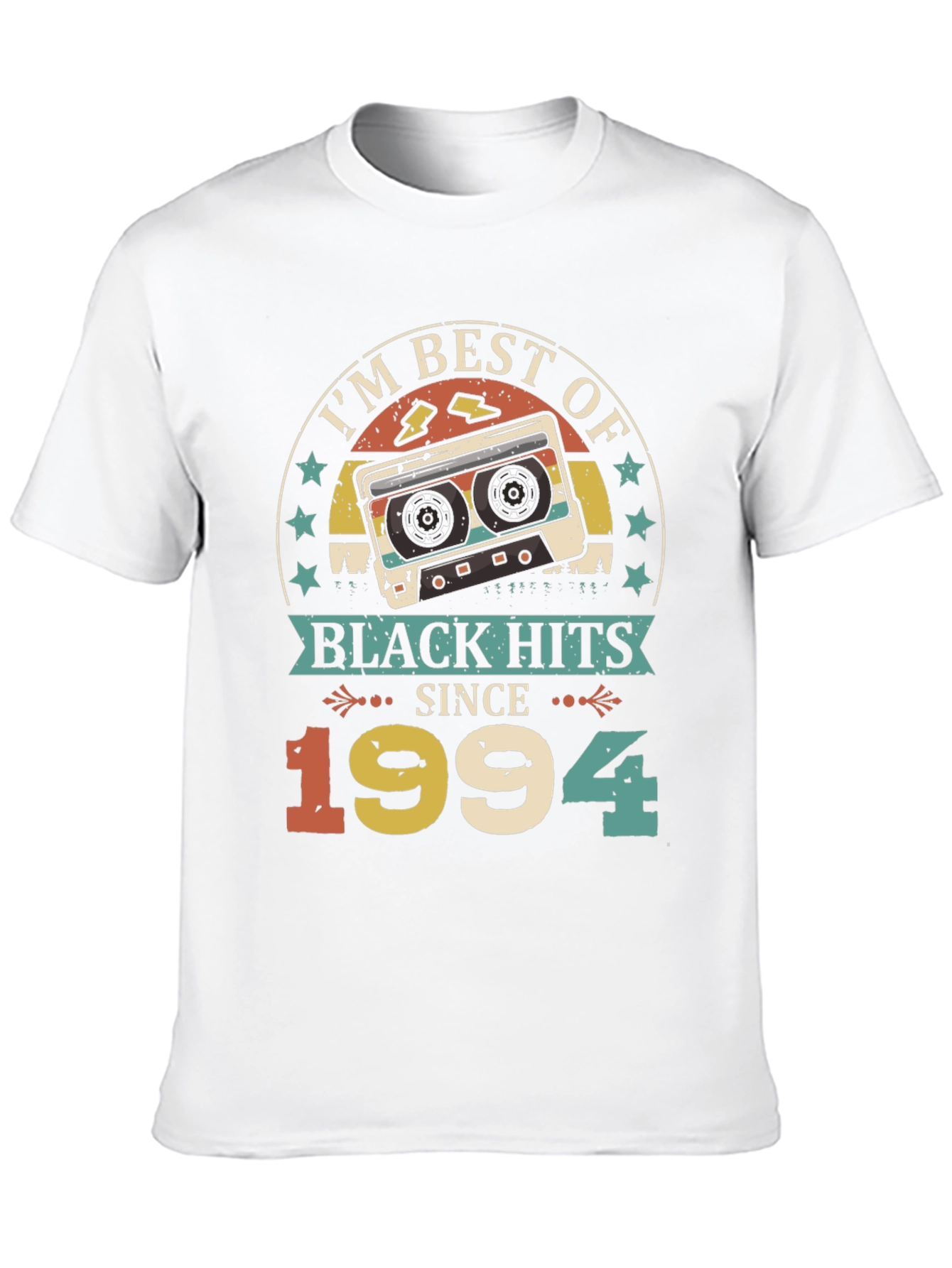 Black Best of Black Hits Since 1994 Retro Cassette T-Shirt view 10