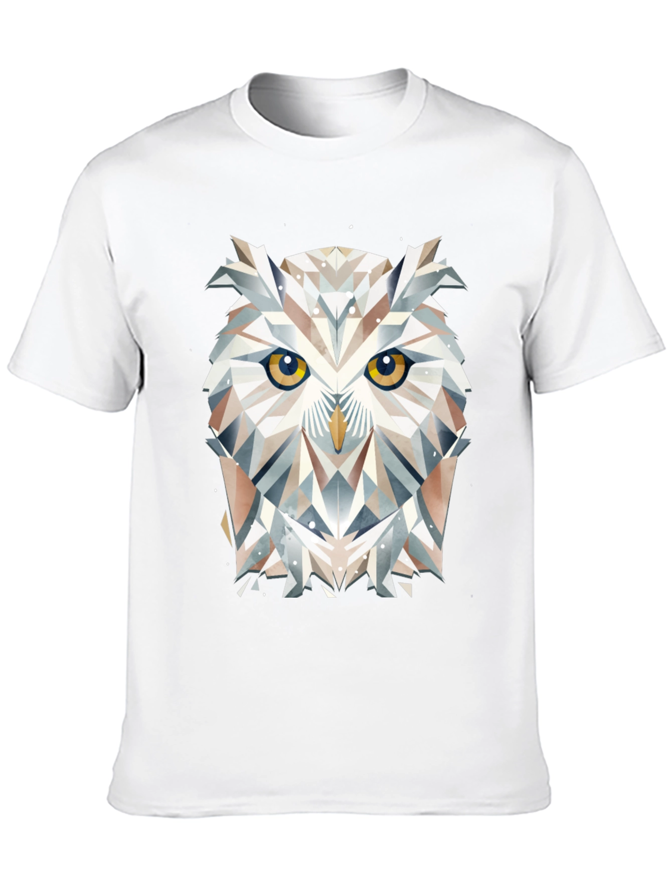 Black Geometric Owl Graphic Black T-Shirt view 10