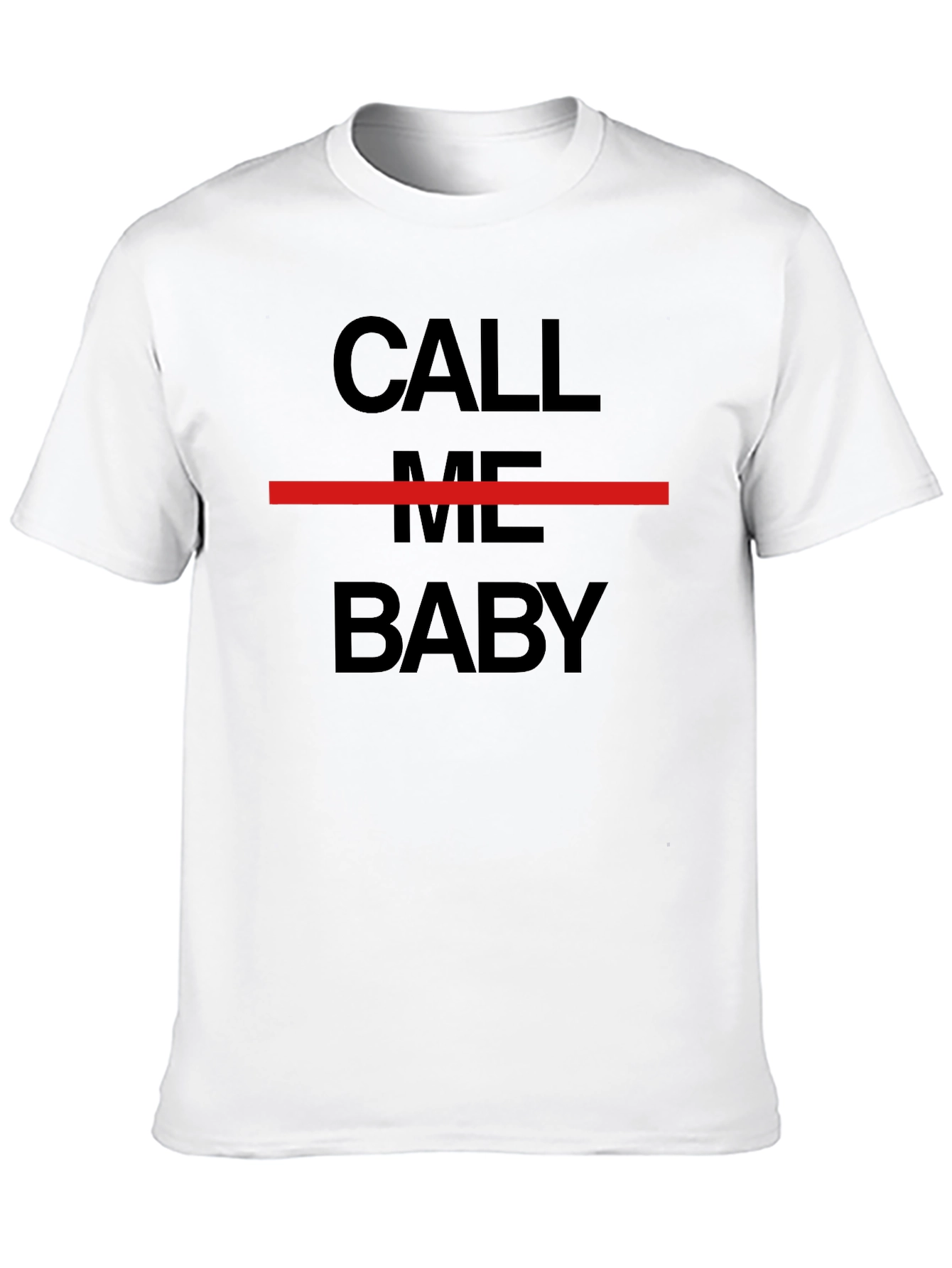 Black Call Me Baby Graphic Tee - Soft Cotton Casual T-Shirt view 10