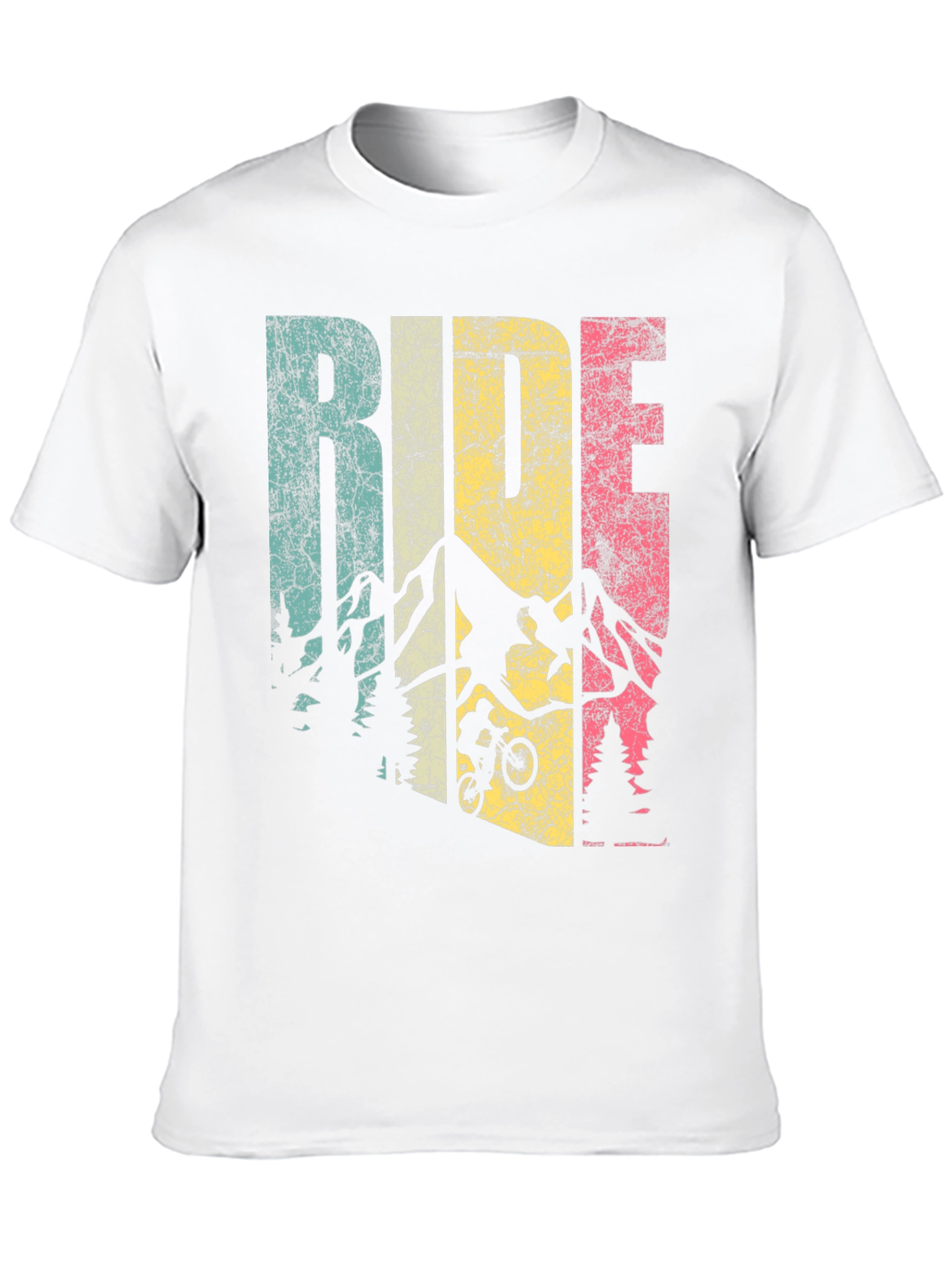 Black Retro Ride Mountain Bike Graphic Tee view 10
