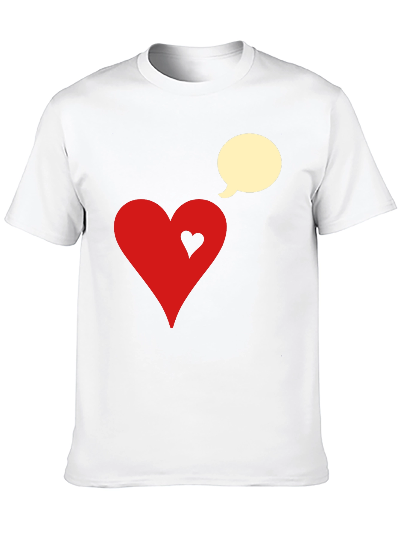 Black Heart & Bubble Graphic Tee - Black Cotton Blend view 10