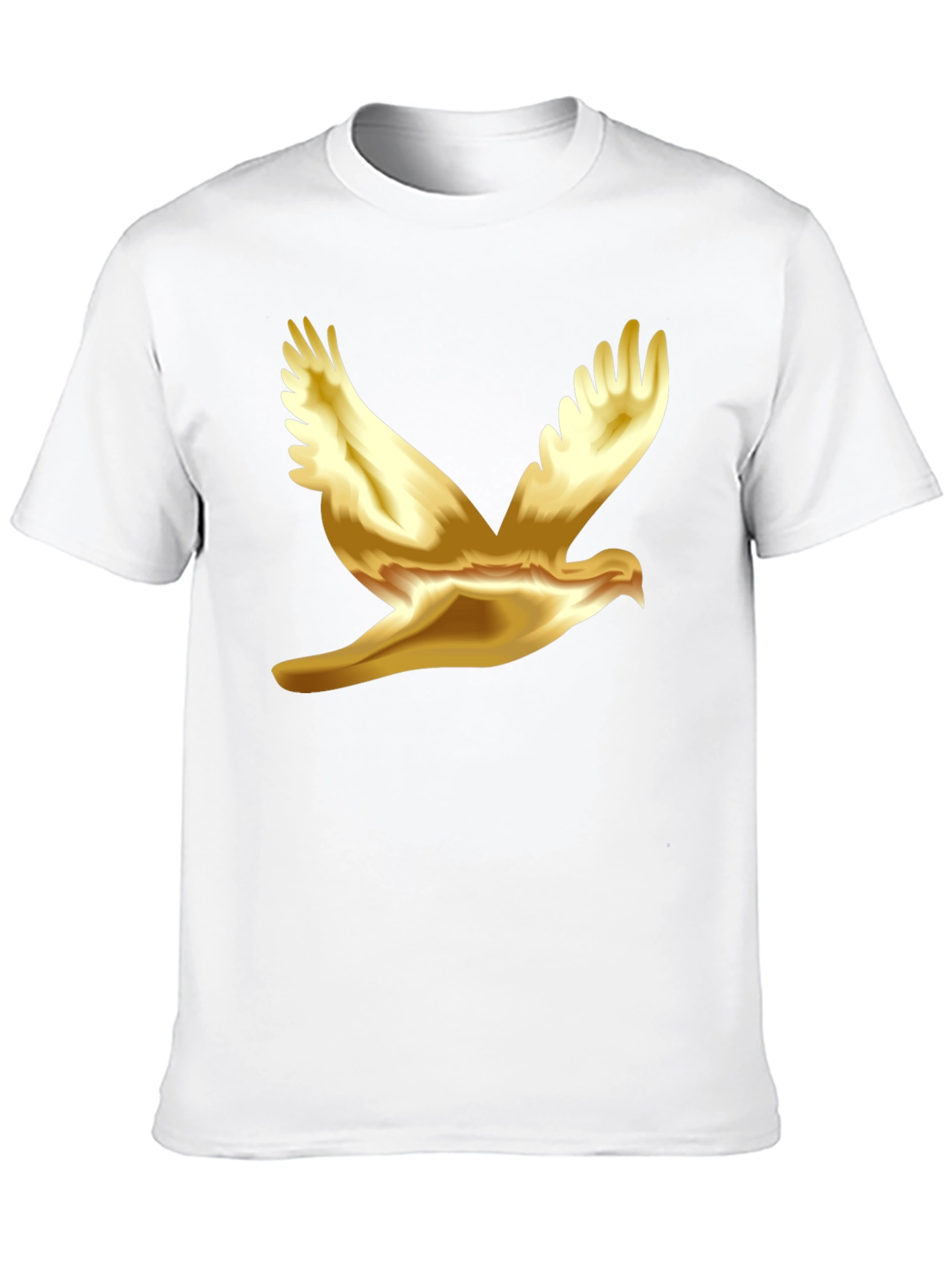 Black Golden Dove Graphic Black T-Shirt view 10